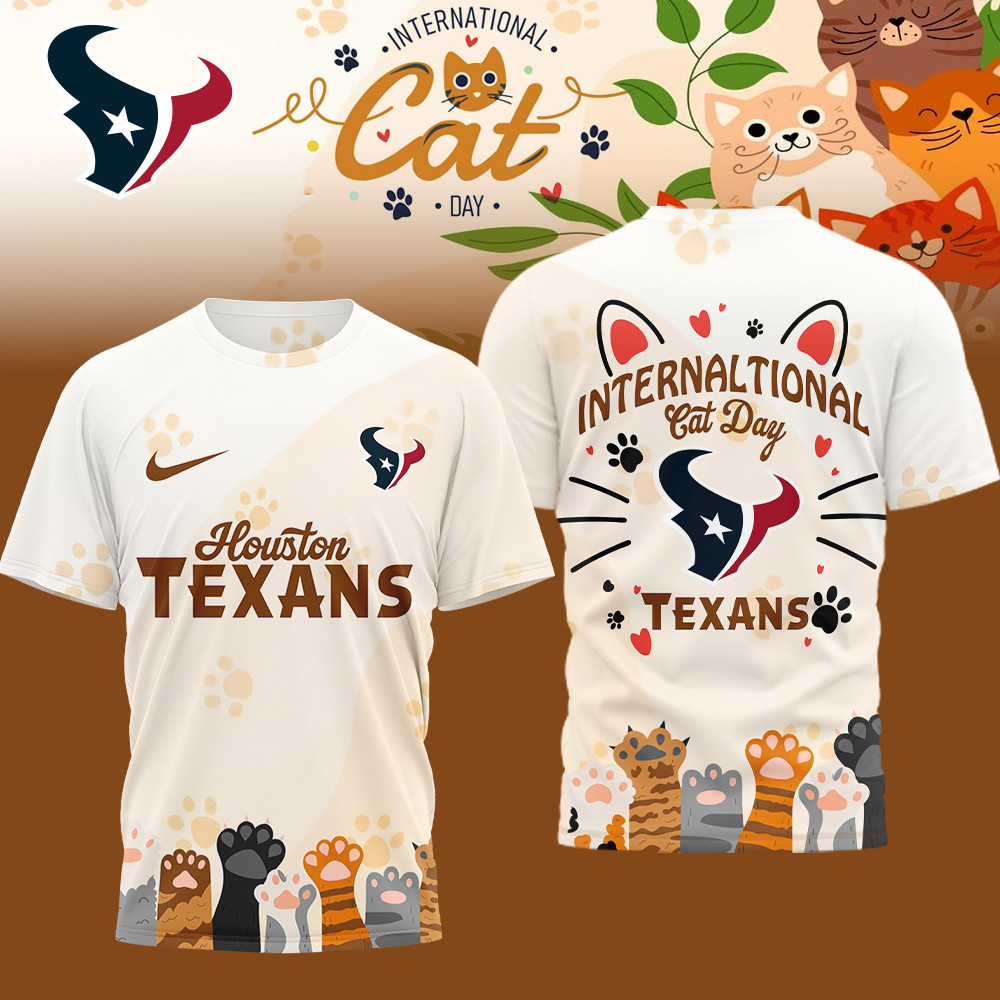 Houston Texans | Premium NFL International Cat Day 3D Shirt HI