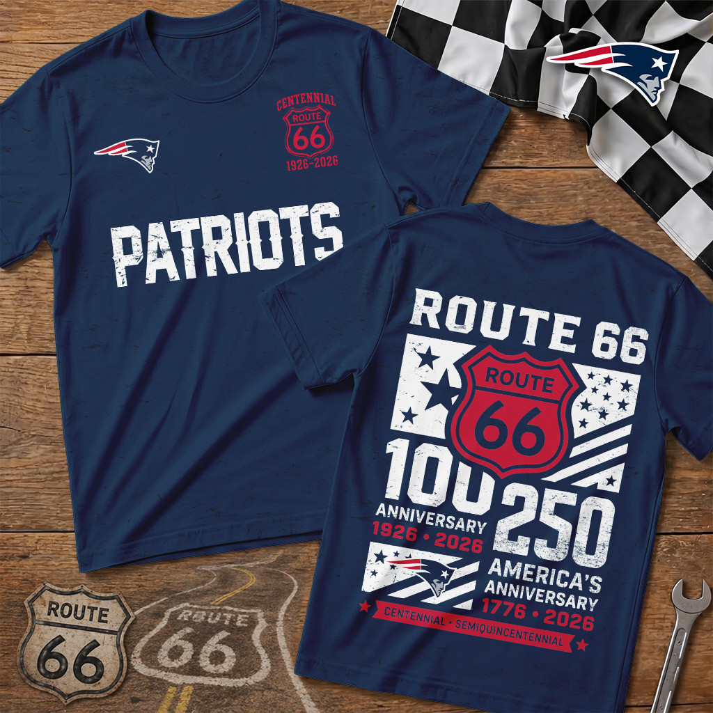 New England Patriots | Premium NFL Route 66 Centennial T-Shirt TD