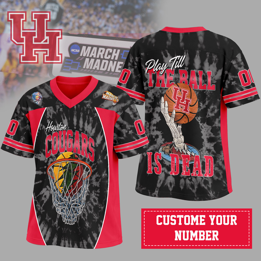 Houston Cougars | Premium NCAA x Grateful Dead V-neck Baseball Jersey HY
