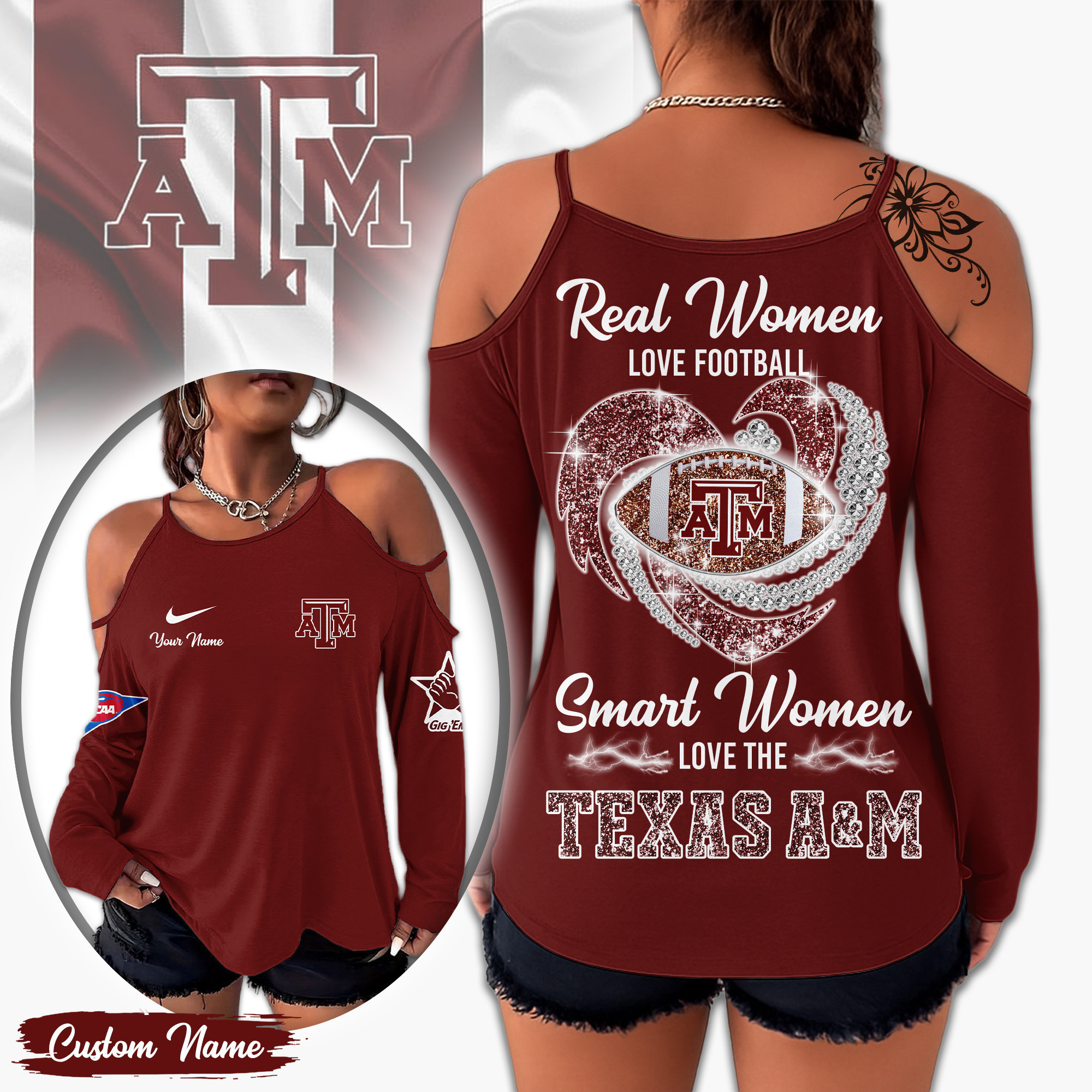 Texas A&M Aggies | Premium NCAA Lady Tshirt TD