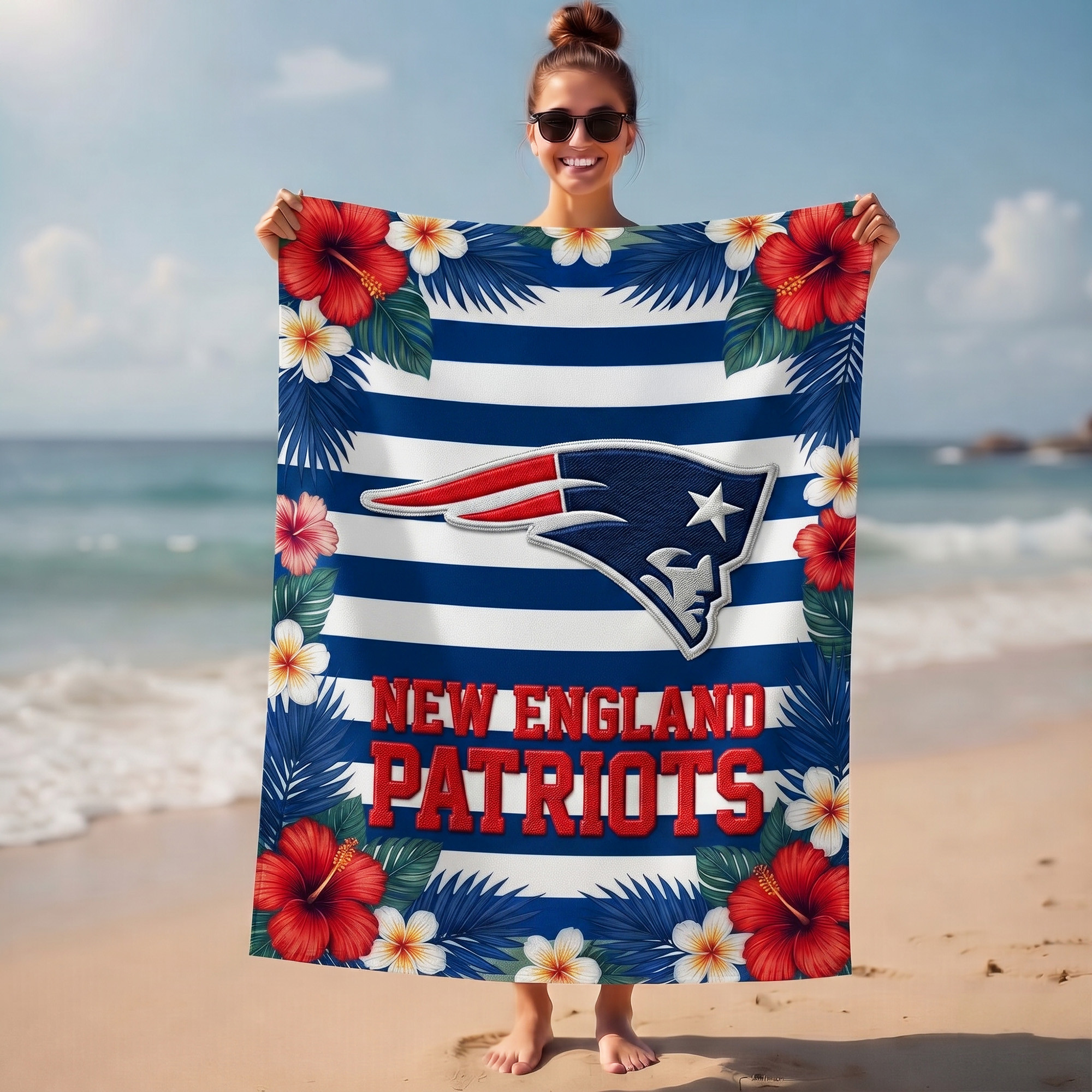 New England Patriots | Premium NFL Tropical Beach Towel NY
