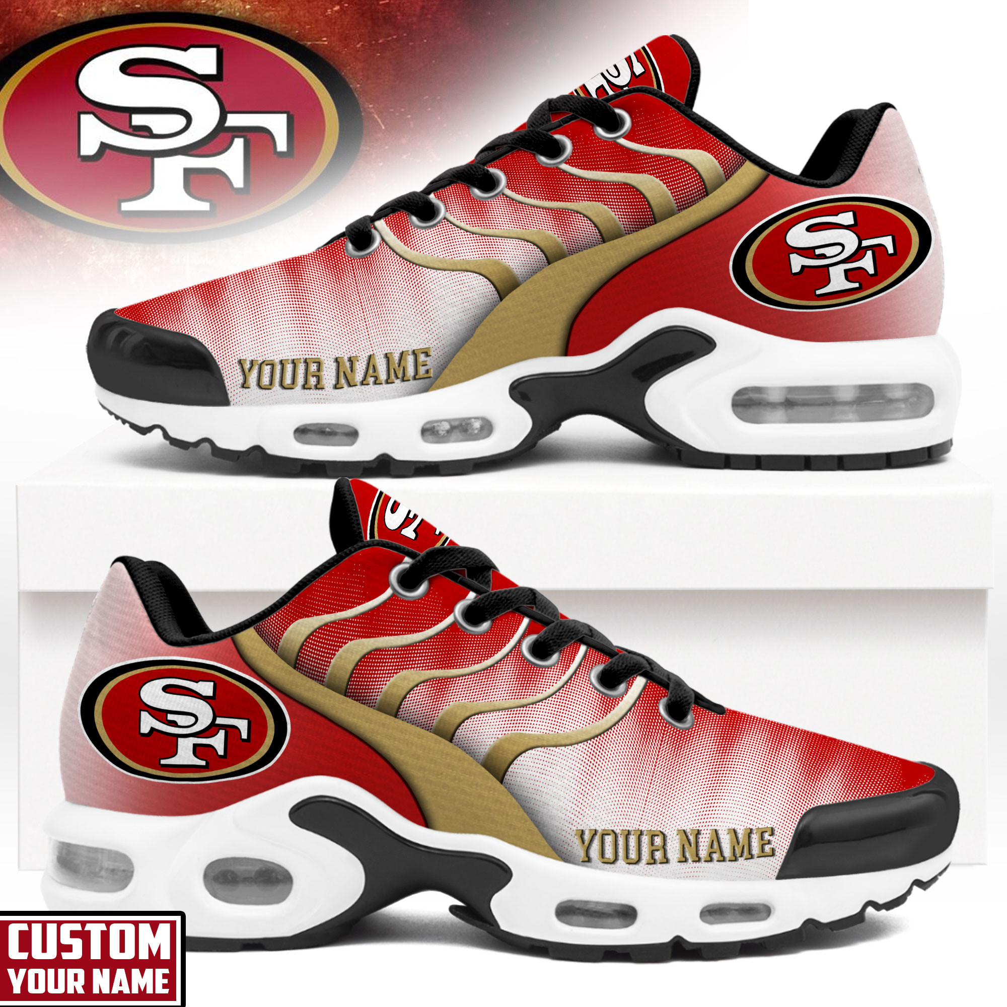 San Francisco 49ers | Premium NFL Endzone Runner Air Max Shoes NTH1