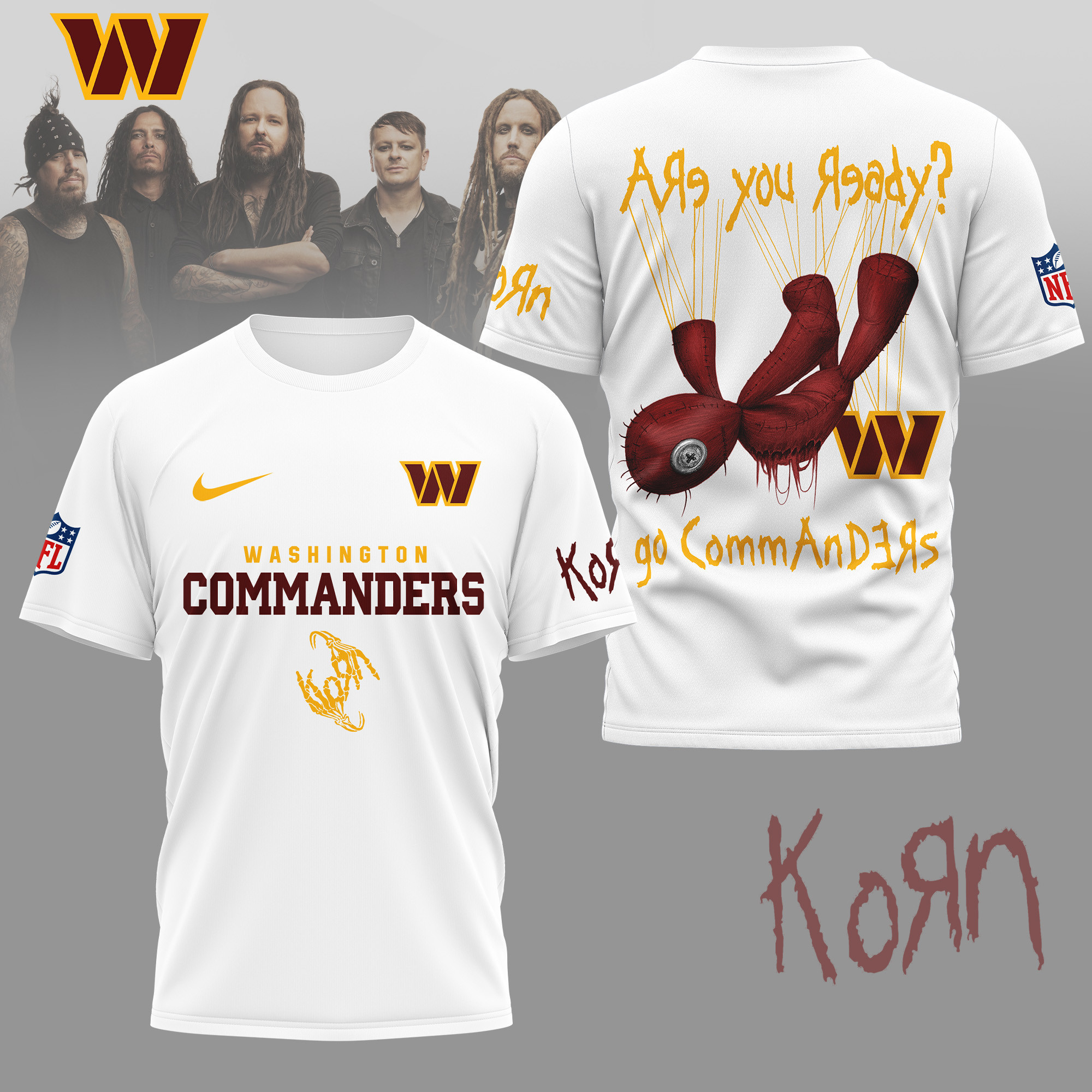 Washington Commanders | Premium NFL Korn Fan Shirt NY