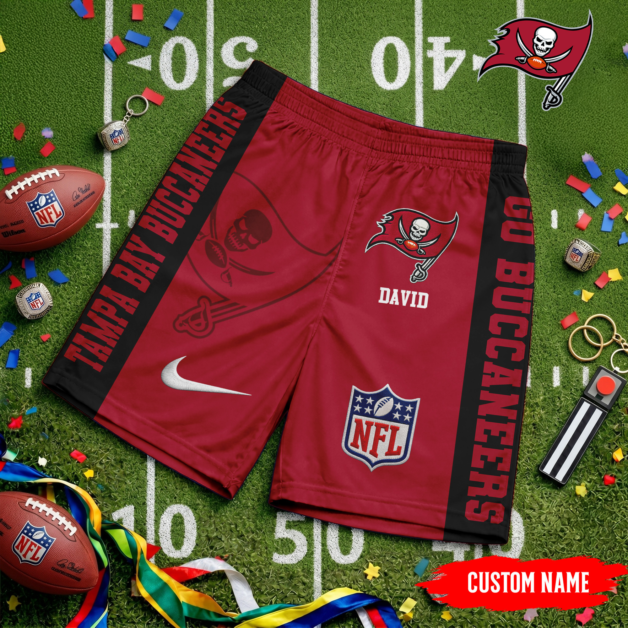 Tampa Bay Buccaneers | Premium NFL Game Day Personalized Shorts TD