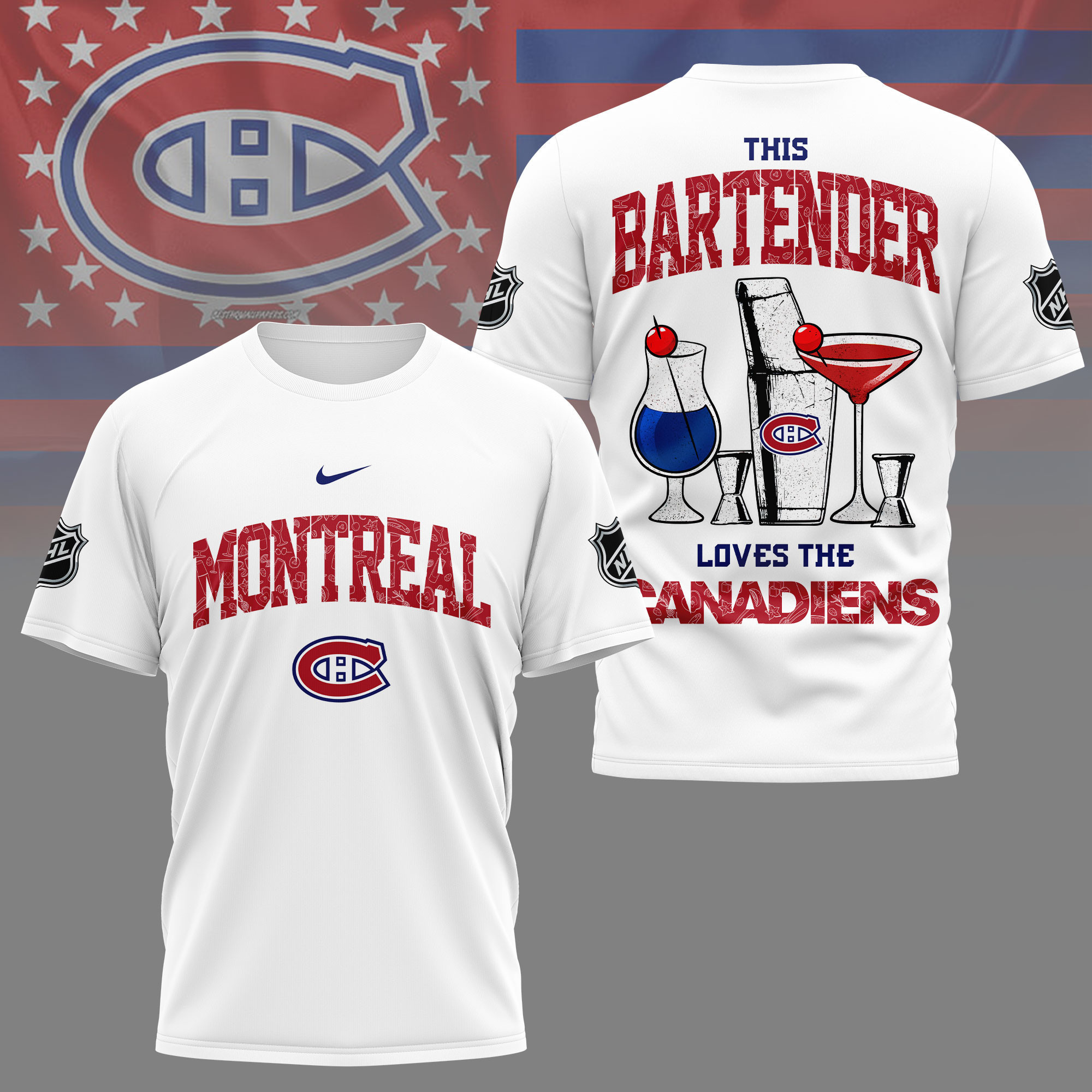 Montreal Canadiens | Premium NHL Bartender Fan 3D Shirt NY