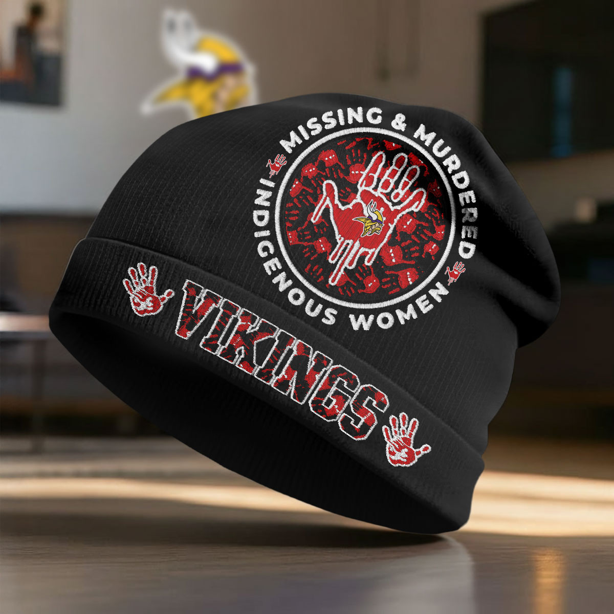 Minnesota Vikings | Premium NFL MMIW Awareness Beanie Hat NY