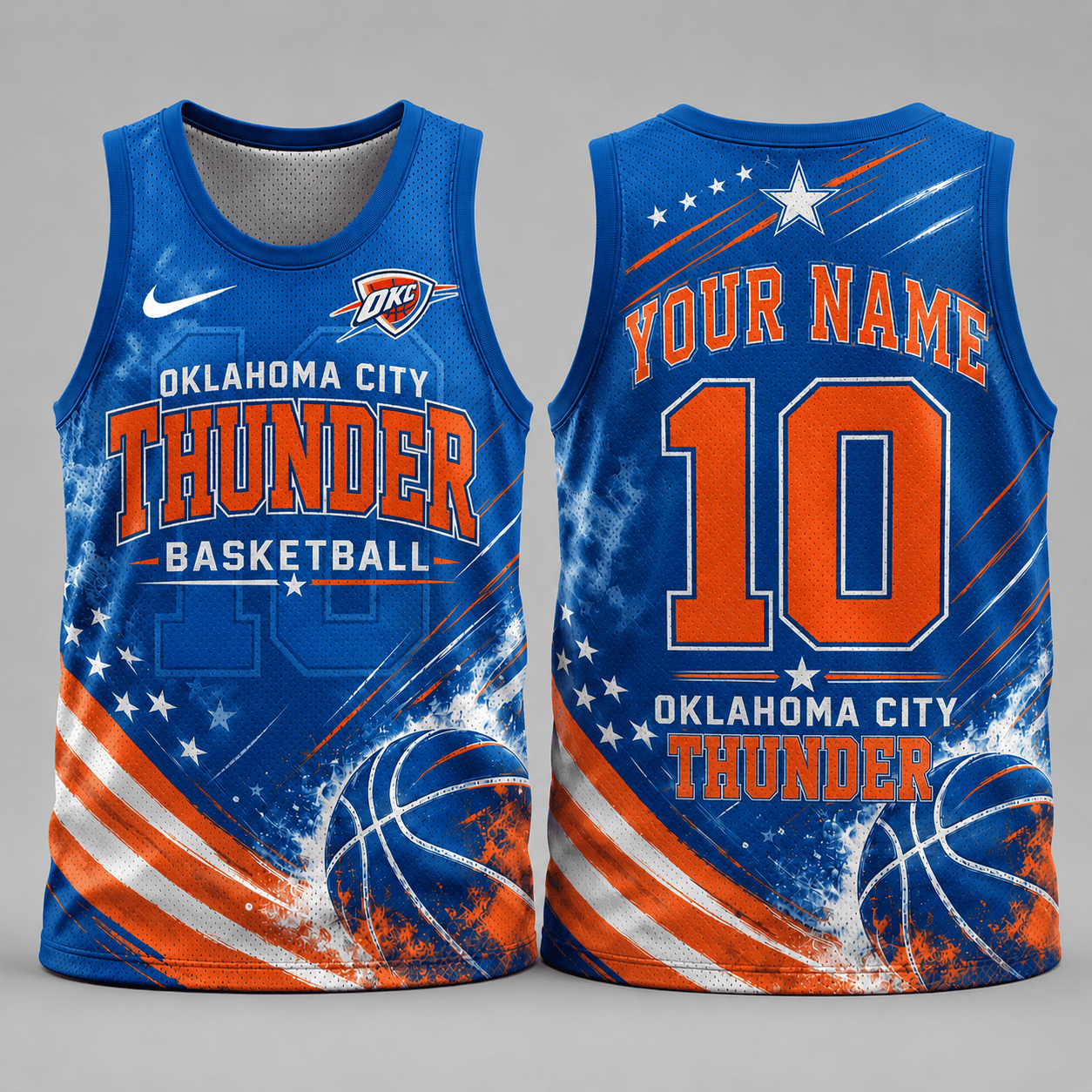 Oklahoma City Thunder | Premium NBA Personalized Fan Pride Basketball Tank Top TD