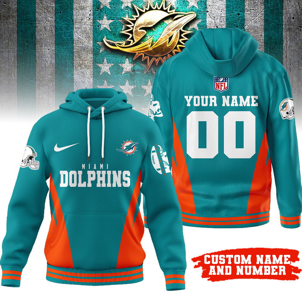 Miami Dolphins | Premium NFL Personalized Fan Hoodie TD