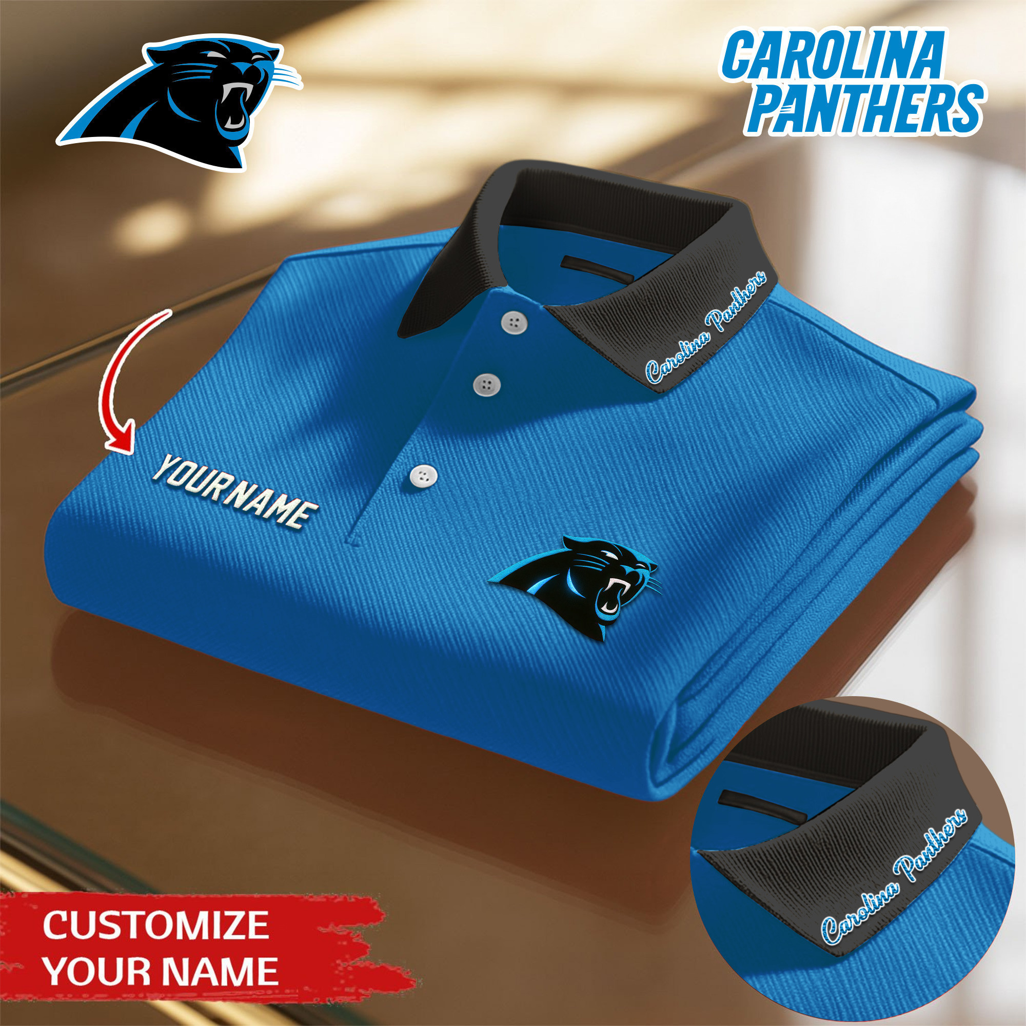 Carolina Panthers | Premium NFL Polo Shirt TD