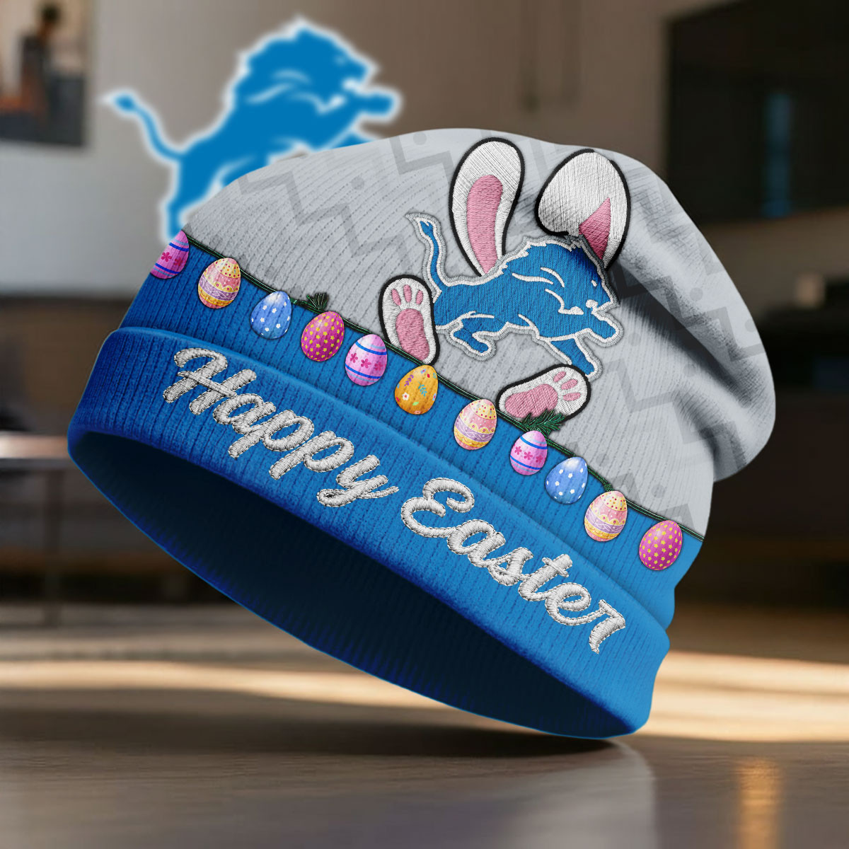Detroit Lions | Premium NFL Happy Easter Beanie Hat NY