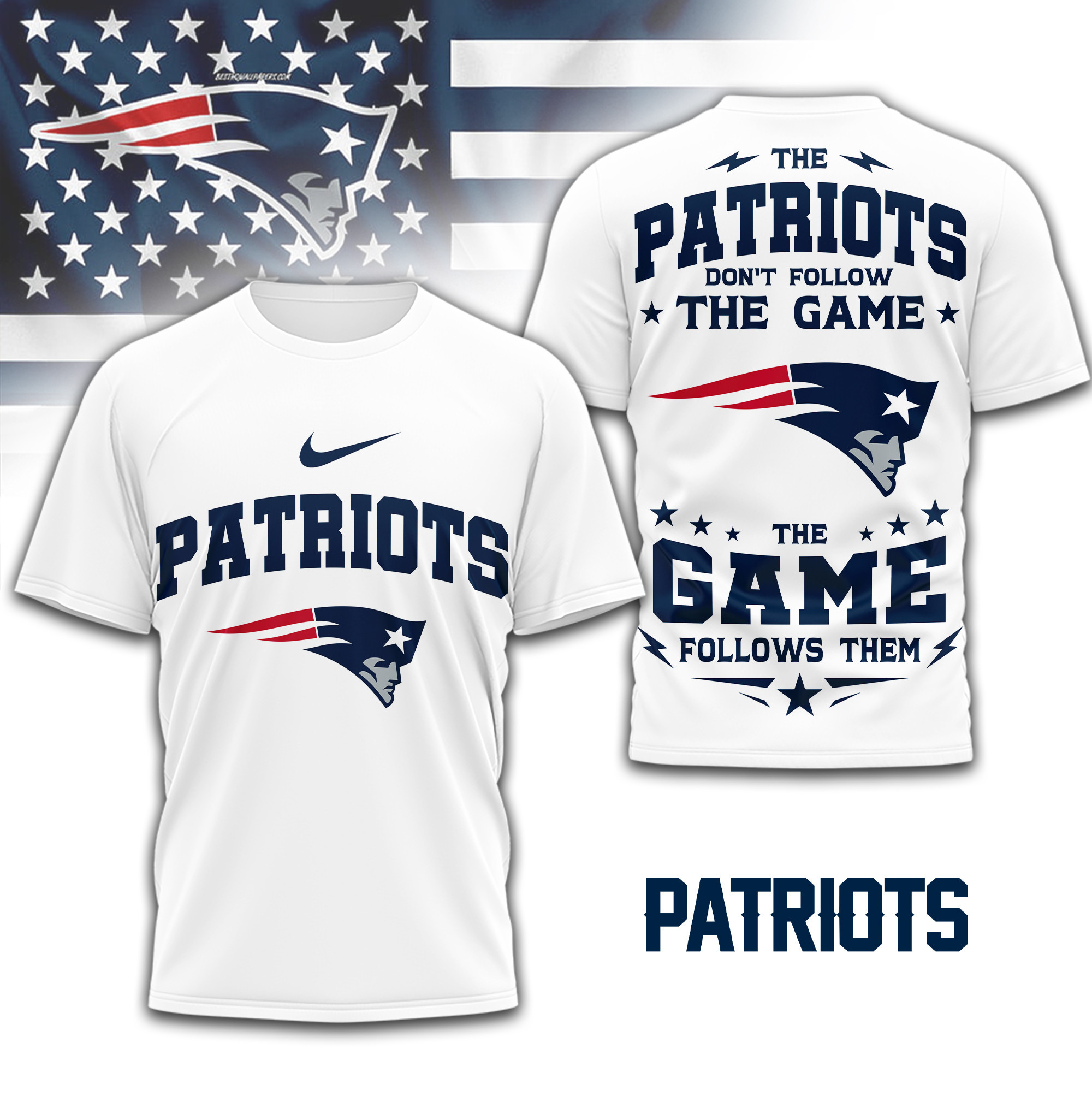 New England Patriots | Premium NFL Rule The Field 3D Shirt TD