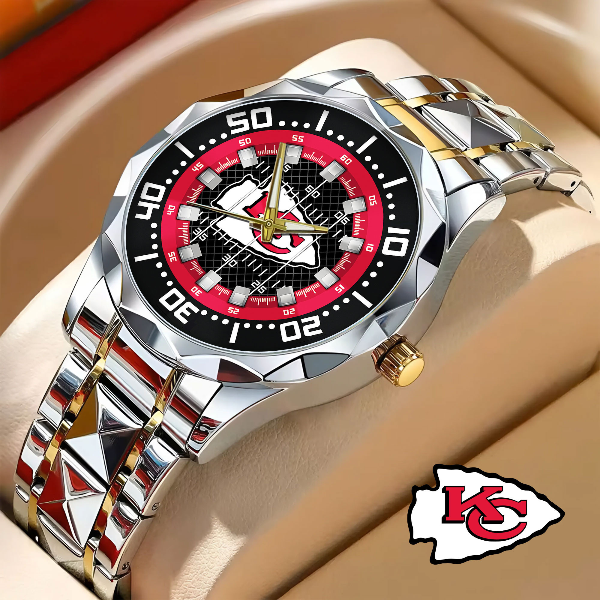 Kansas City Chiefs | NFL Camaro Elegant Fashion Design Men Watch TD