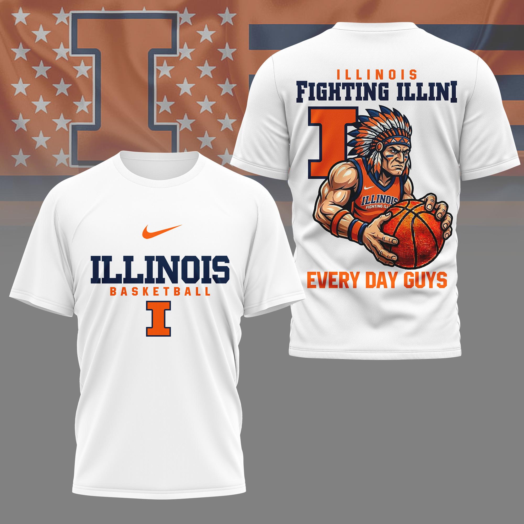 Illinois Fighting Illini | Premium NCAA GameDay Basketball 3D Shirt PBXEJ6G
