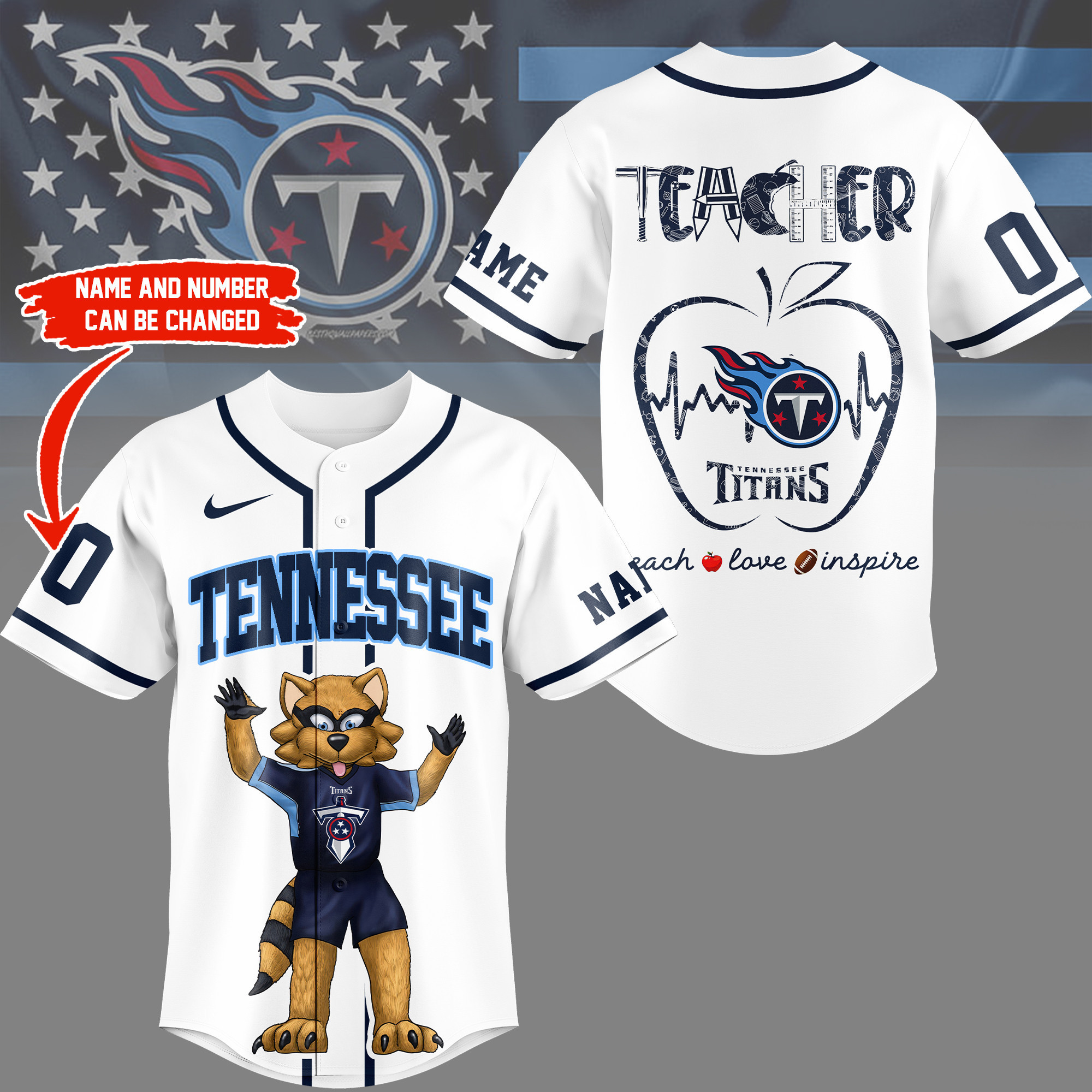 Tennessee Titans | Premium NFL Teacher Appreciation Month Jersey Shirt NY