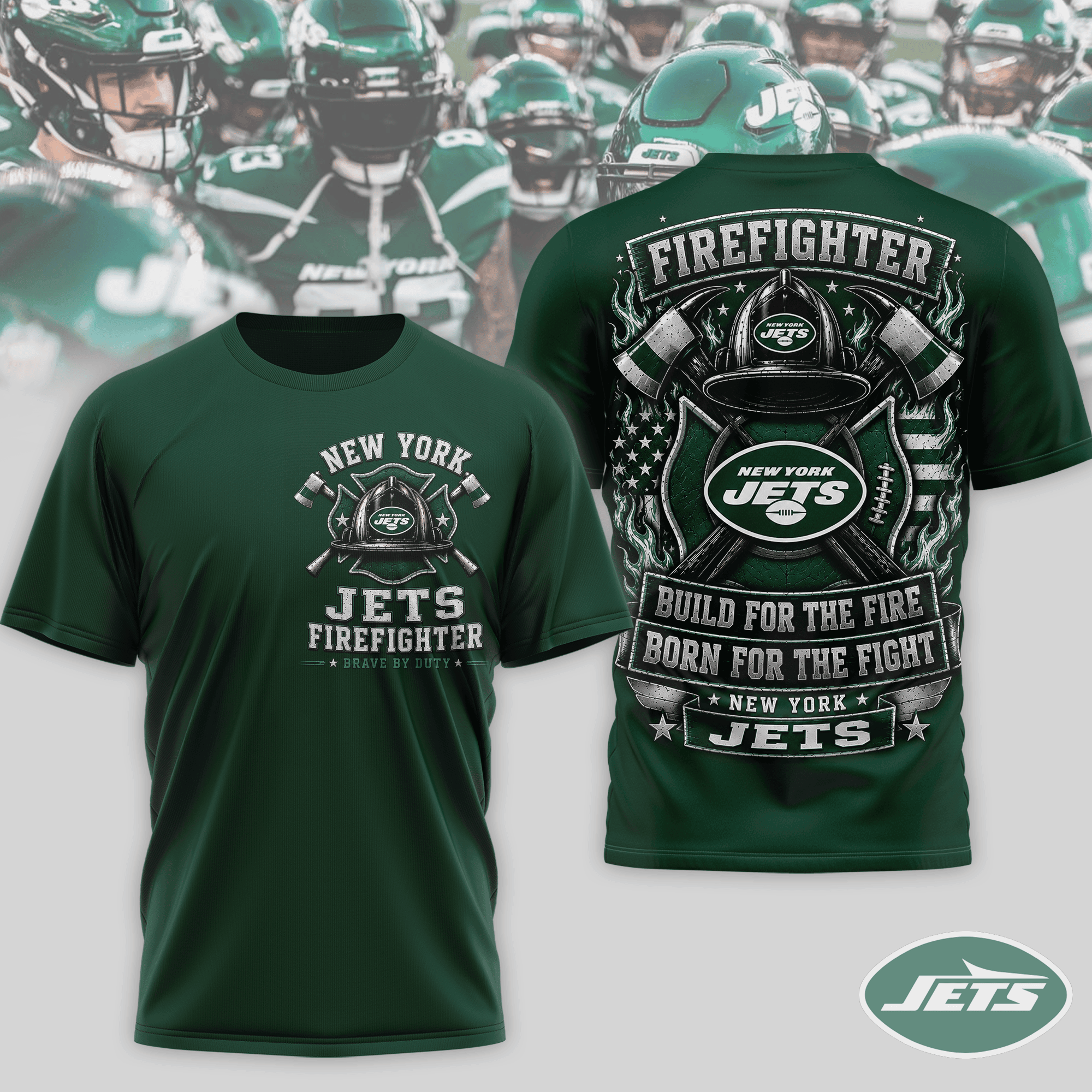 New York Jets | Premium NFL Firefighter Tribute Team 3D Shirt NTH1