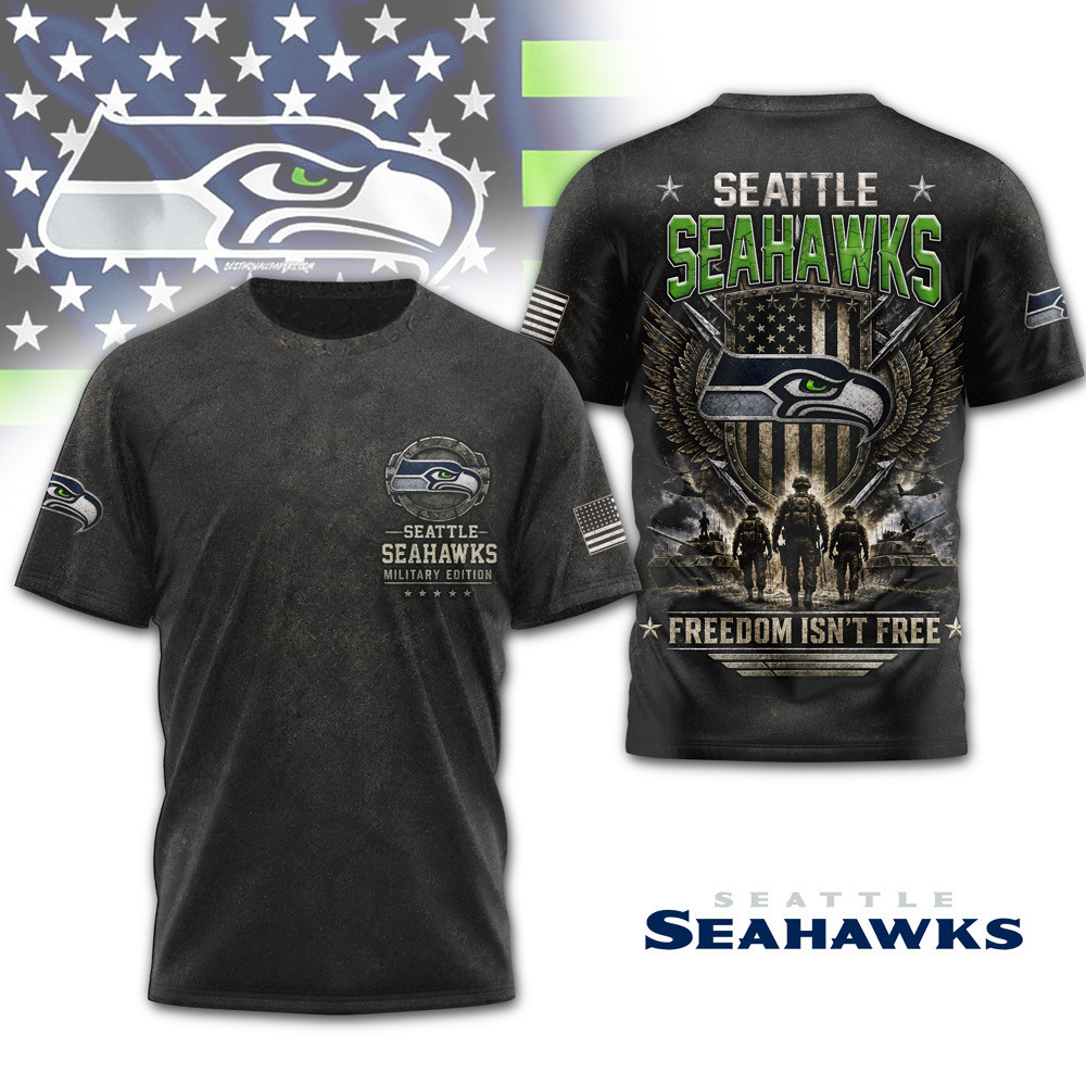Seattle Seahawks | Premium NFL Freedom Team Military 3D Shirt NTH1