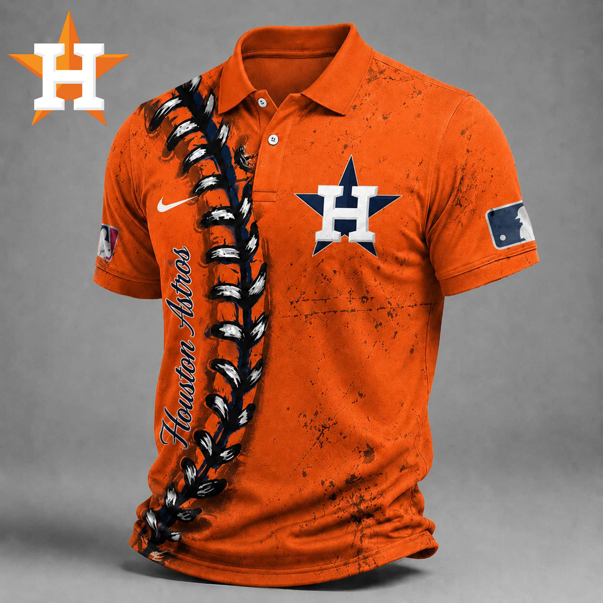 Houston Astros | Premium MLB Baseball Stitch Polo Shirt