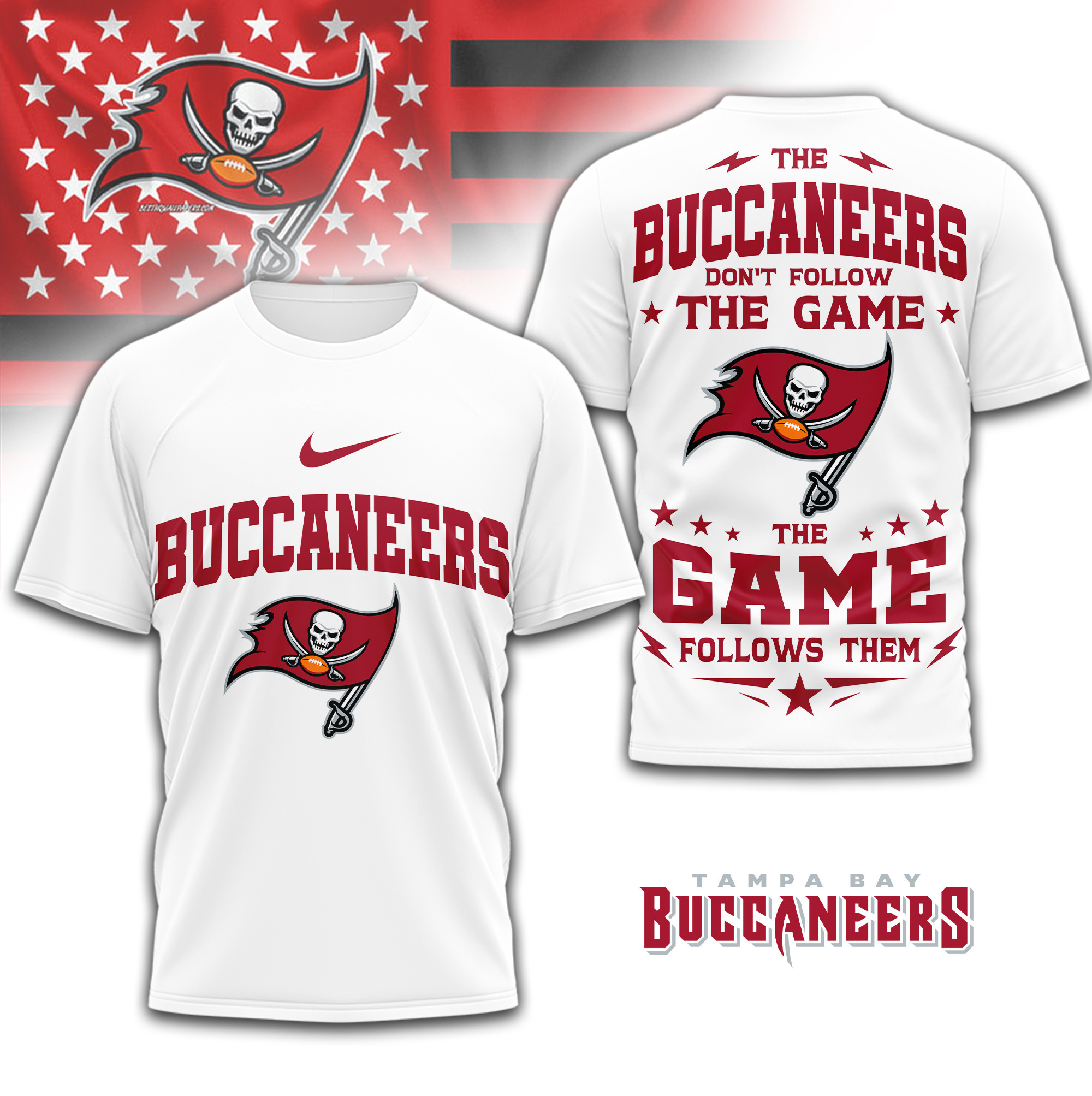 Tampa Bay Buccaneers | Premium NFL Rule The Field 3D Shirt TD