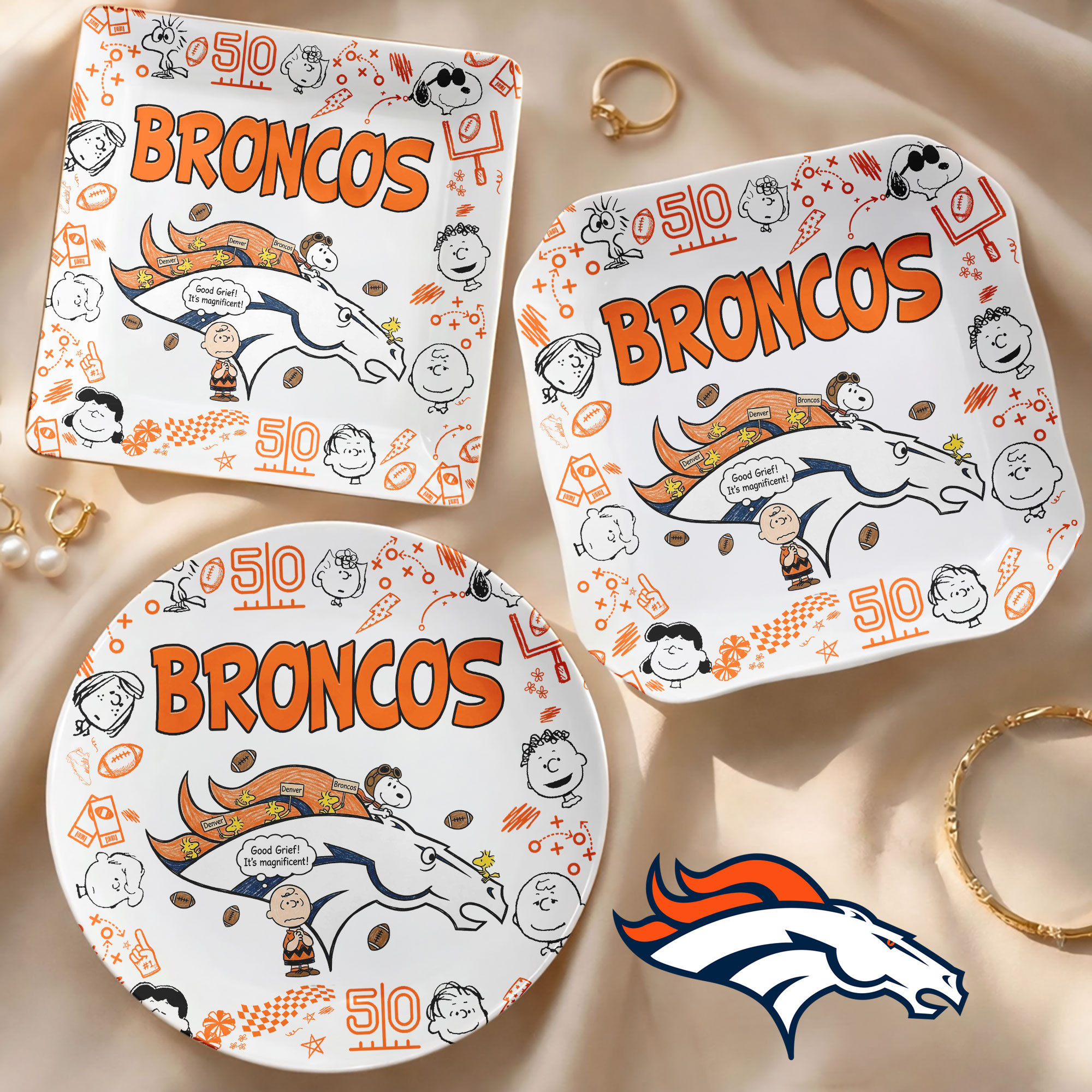 Denver Broncos | Premium NFL Snoopy Jewelry Dish HY