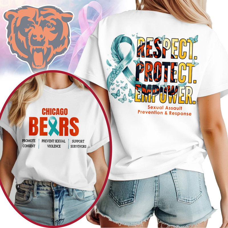 Chicago Bears | Premium NFL SA Prevention Month 3D Shirt HY