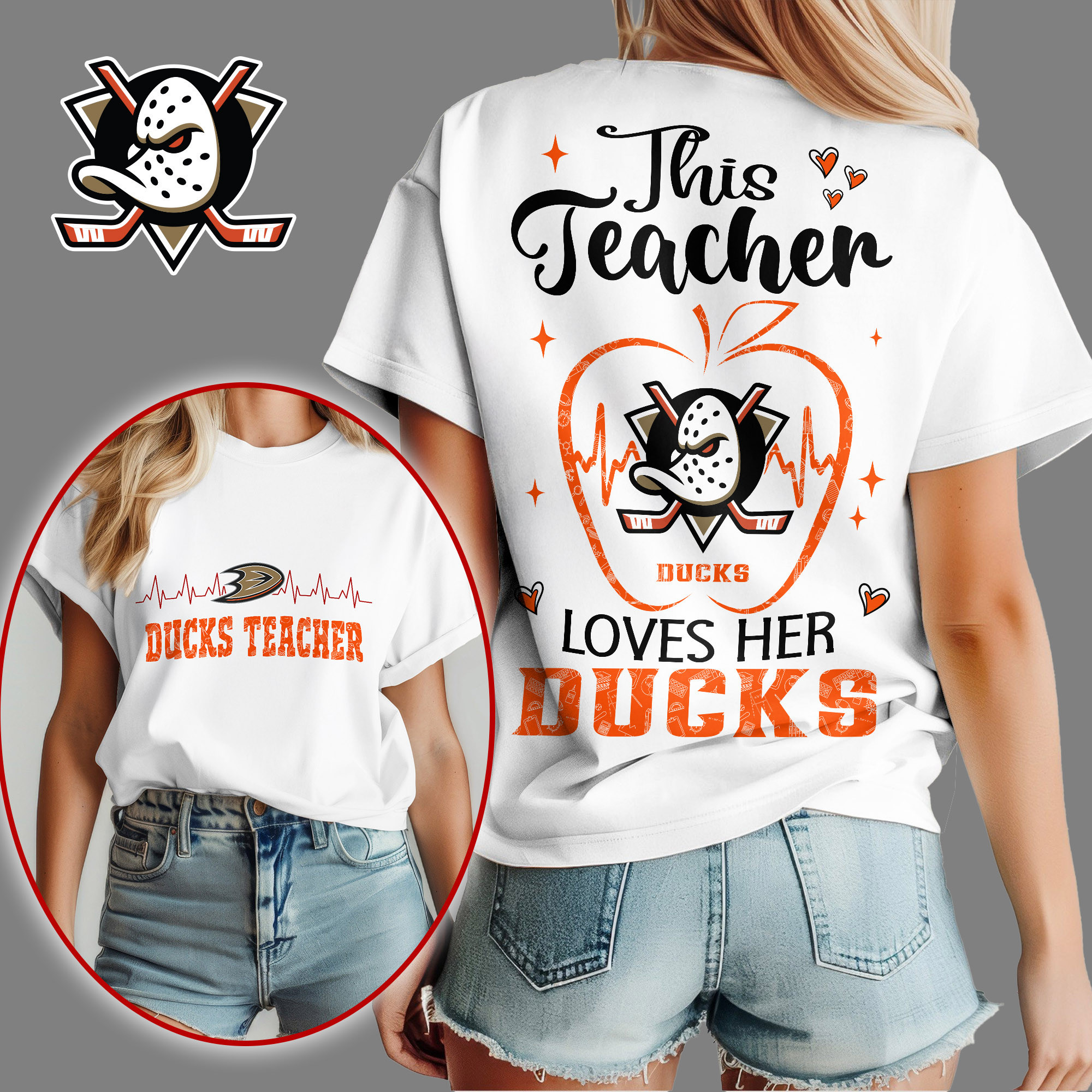 Anaheim Ducks | Premium NHL Teacher Appreciation Month Women's Shirt NY