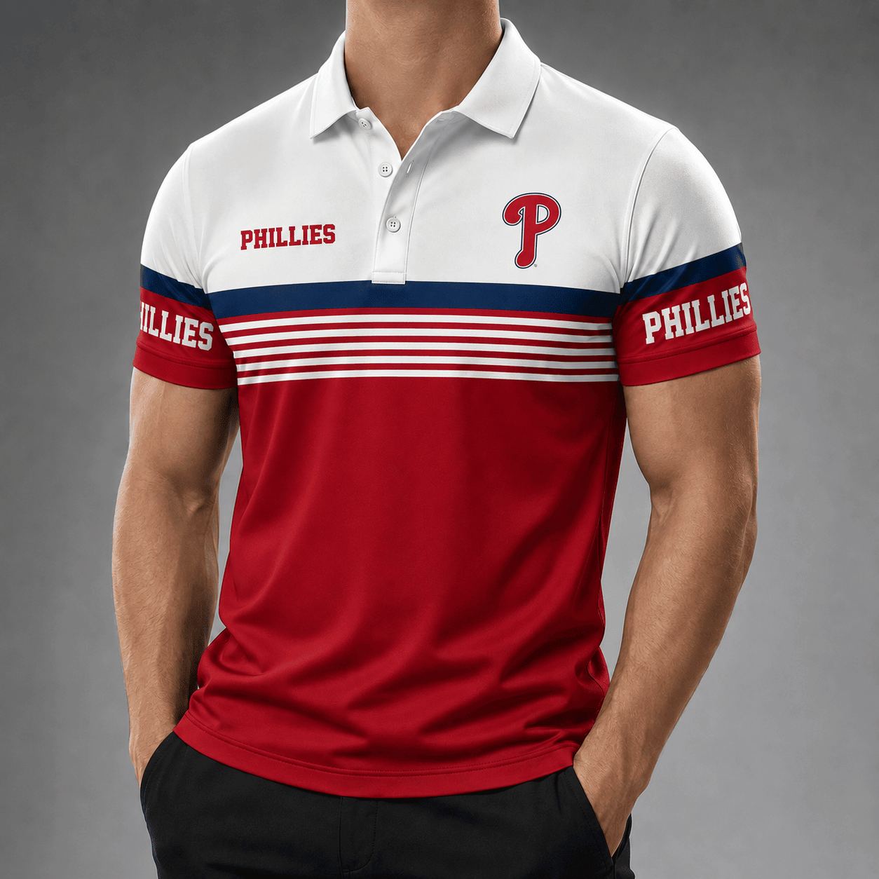 Philadelphia Phillies | Premium MLB Personalized Men's Polo Shirt