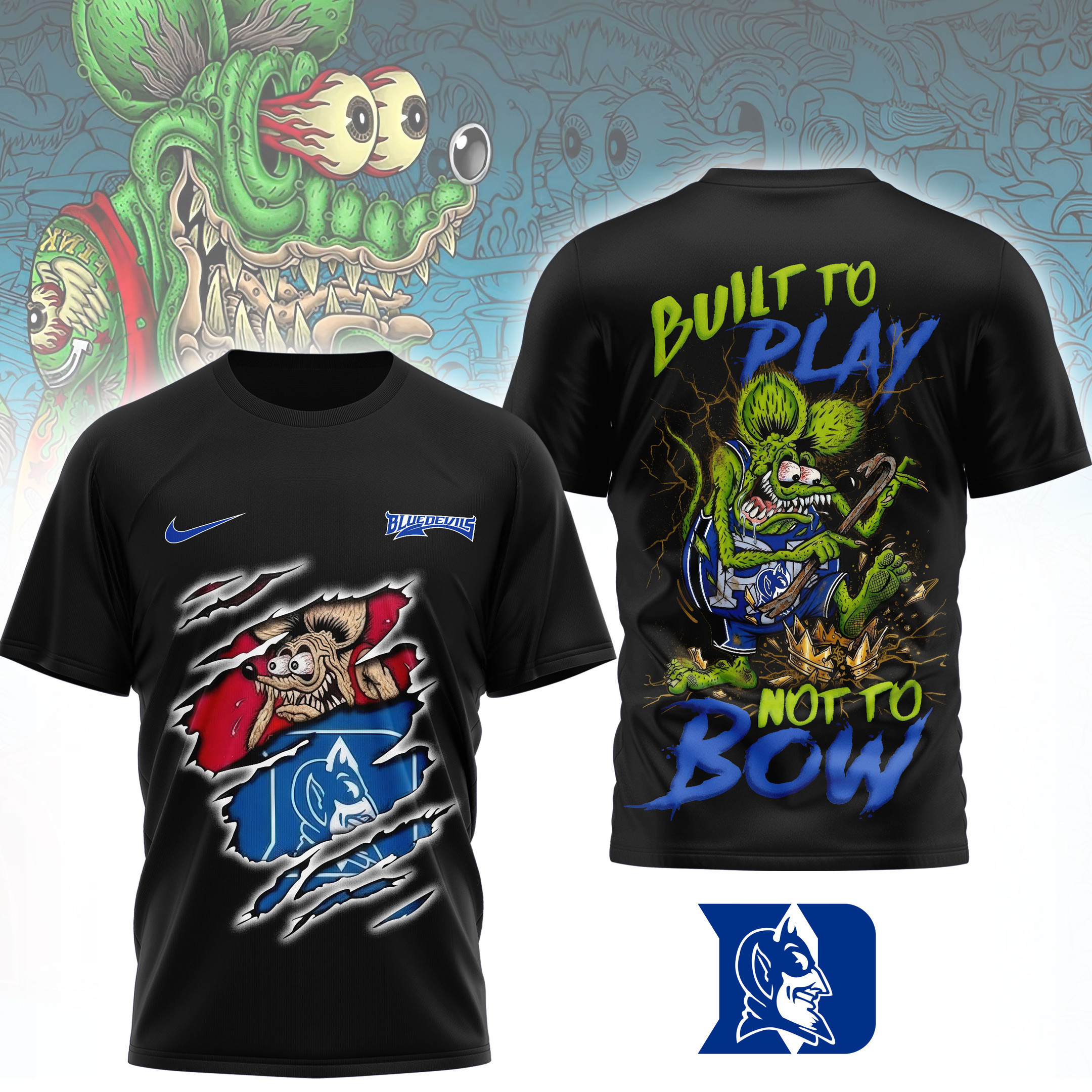 Duke Blue Devils | Premium NCAA Varsity Savage 3D Shirt PBC7SK1