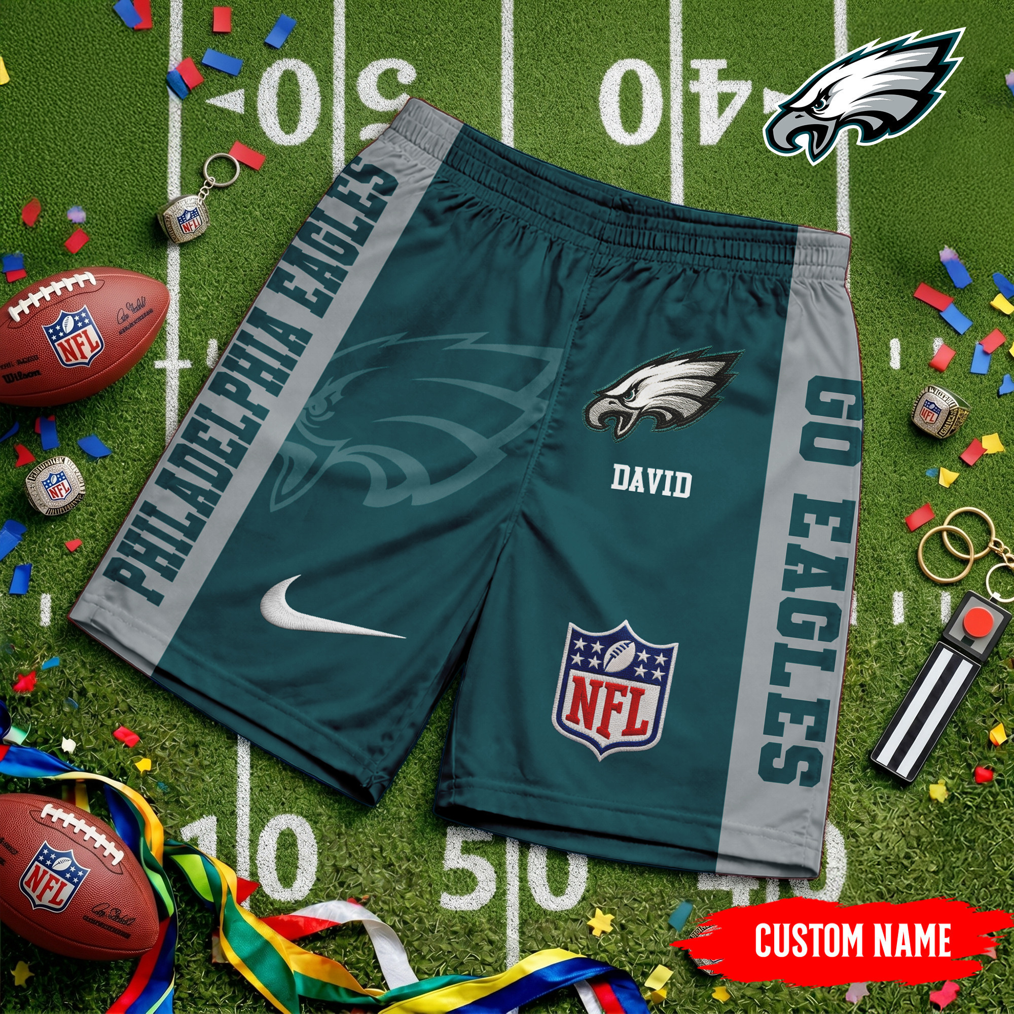 Philadelphia Eagles | Premium NFL Game Day Personalized Shorts TD