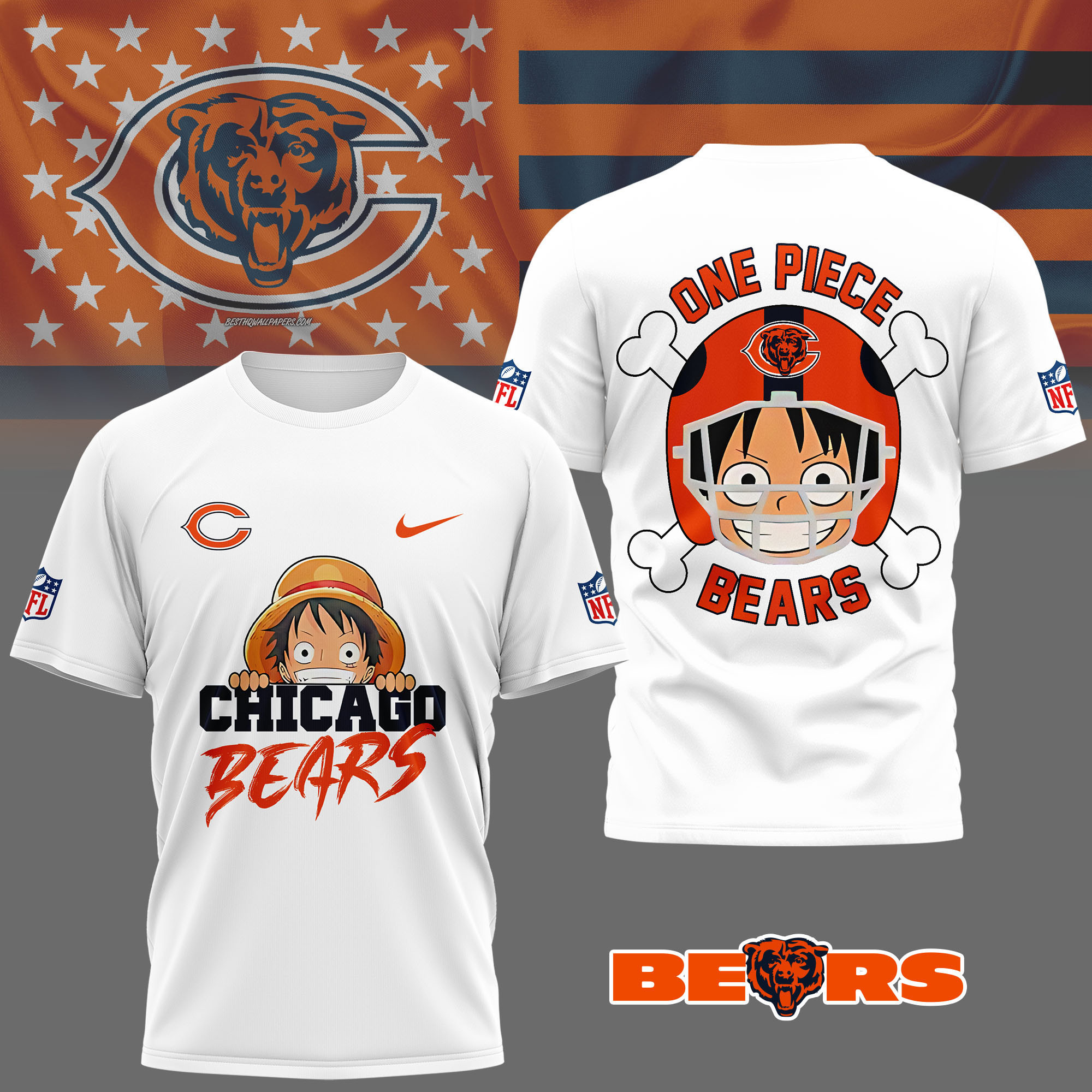 Chicago Bears | Premium NFL One Piece Fan 3D Shirt NY
