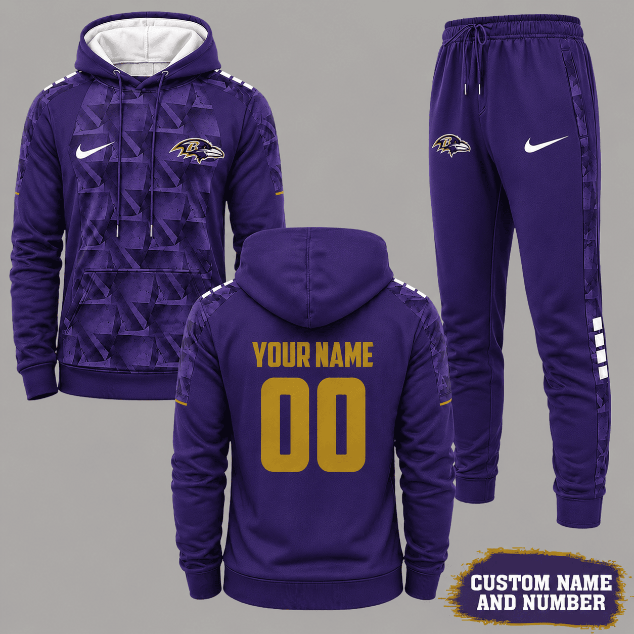 Baltimore Ravens | Premium NFL Game Day Hoodie Jogger Set NY