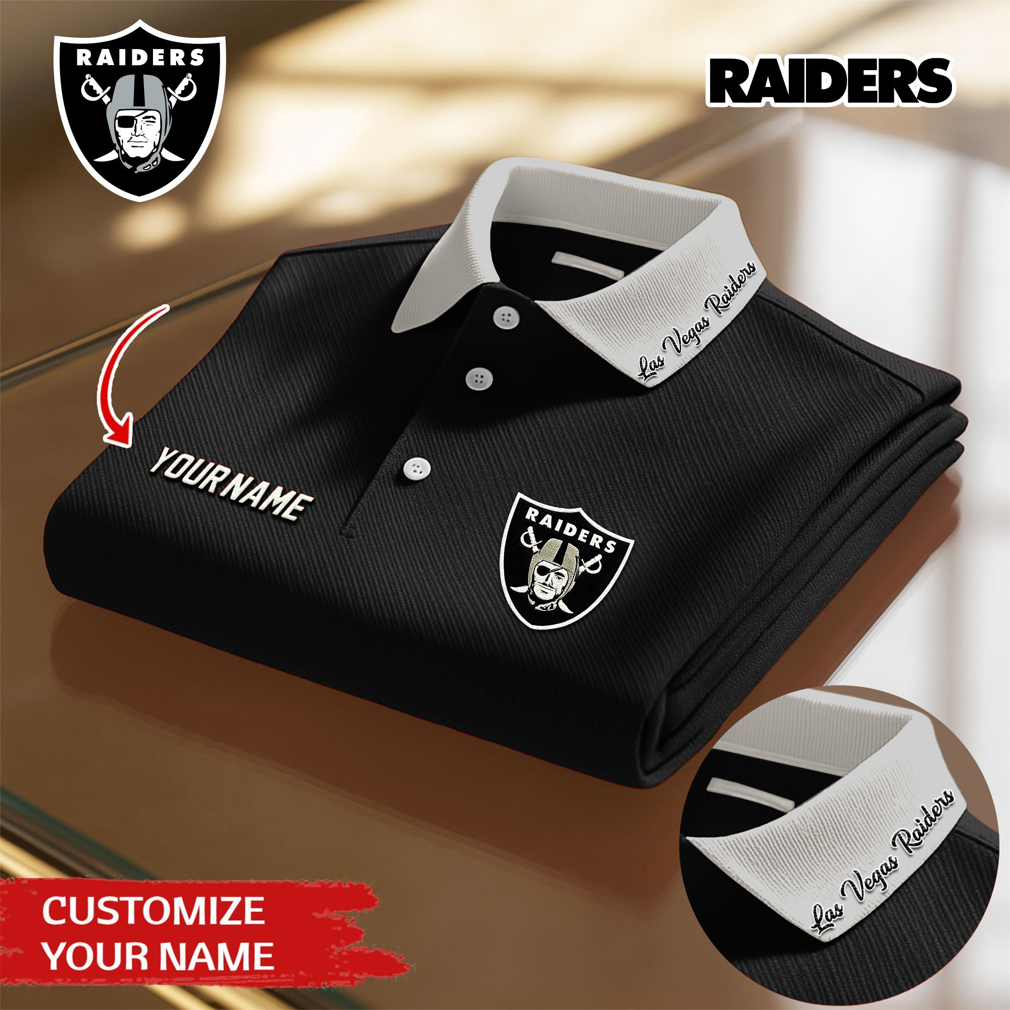 Las Vegas Raiders | Premium NFL Polo Shirt TD