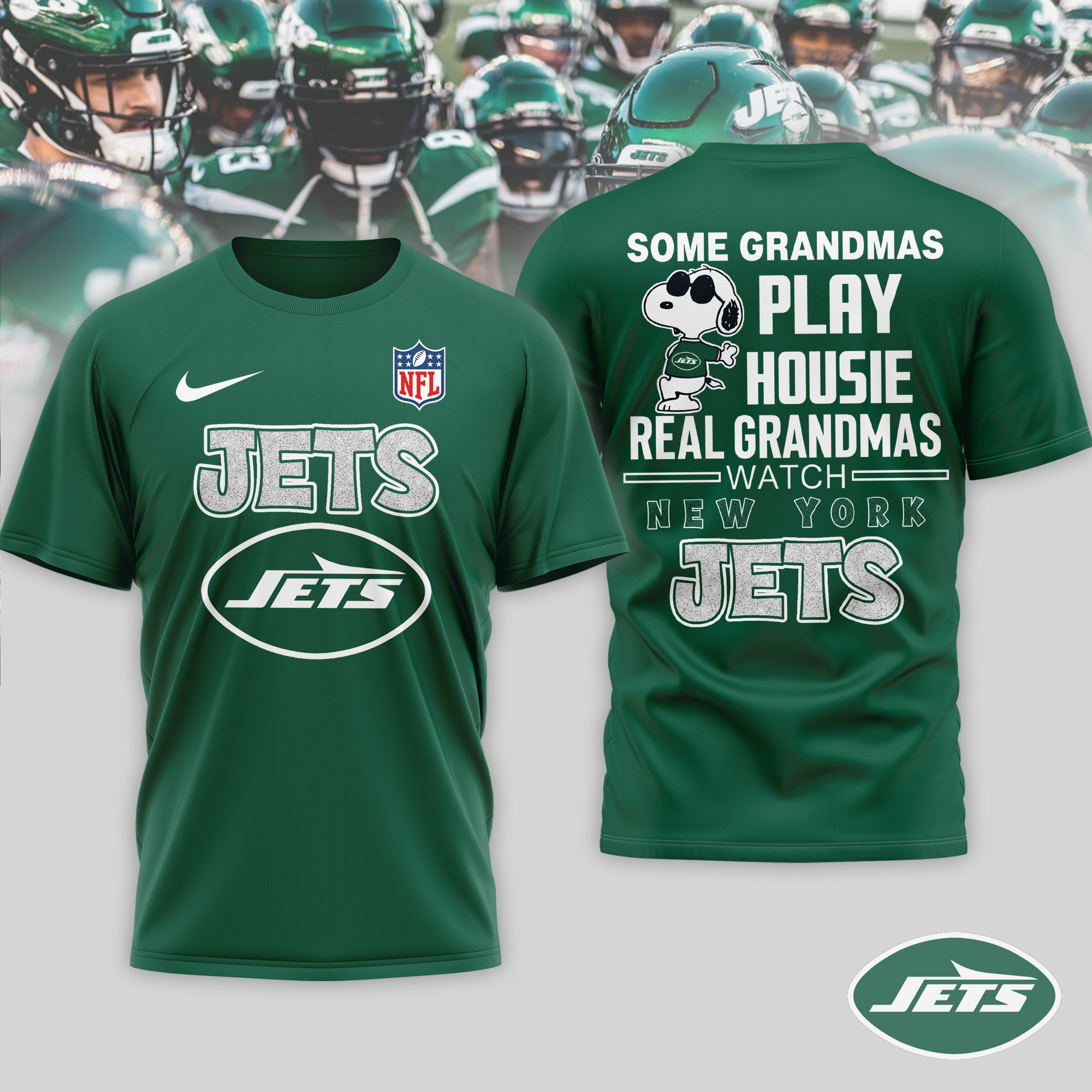 New York Jets | Premium NFL Fan Grandma Apparel 3D Shirt NTH1