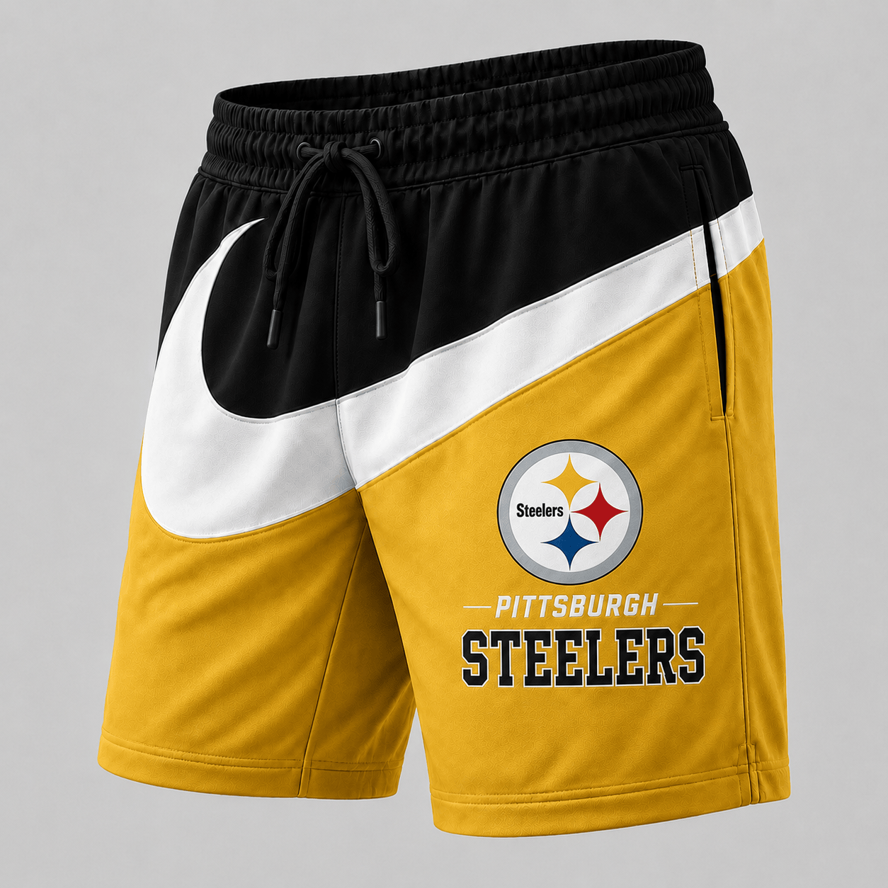 Pittsburgh Steelers | Premium NFL Swoosh Sports Shorts for Loyal Fans TD