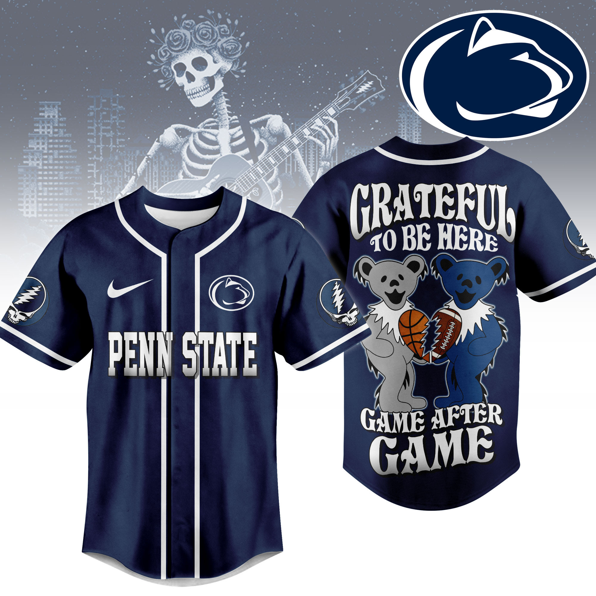 Penn State Nittany Lions | Premium College Grateful Sports Jersey NTH1