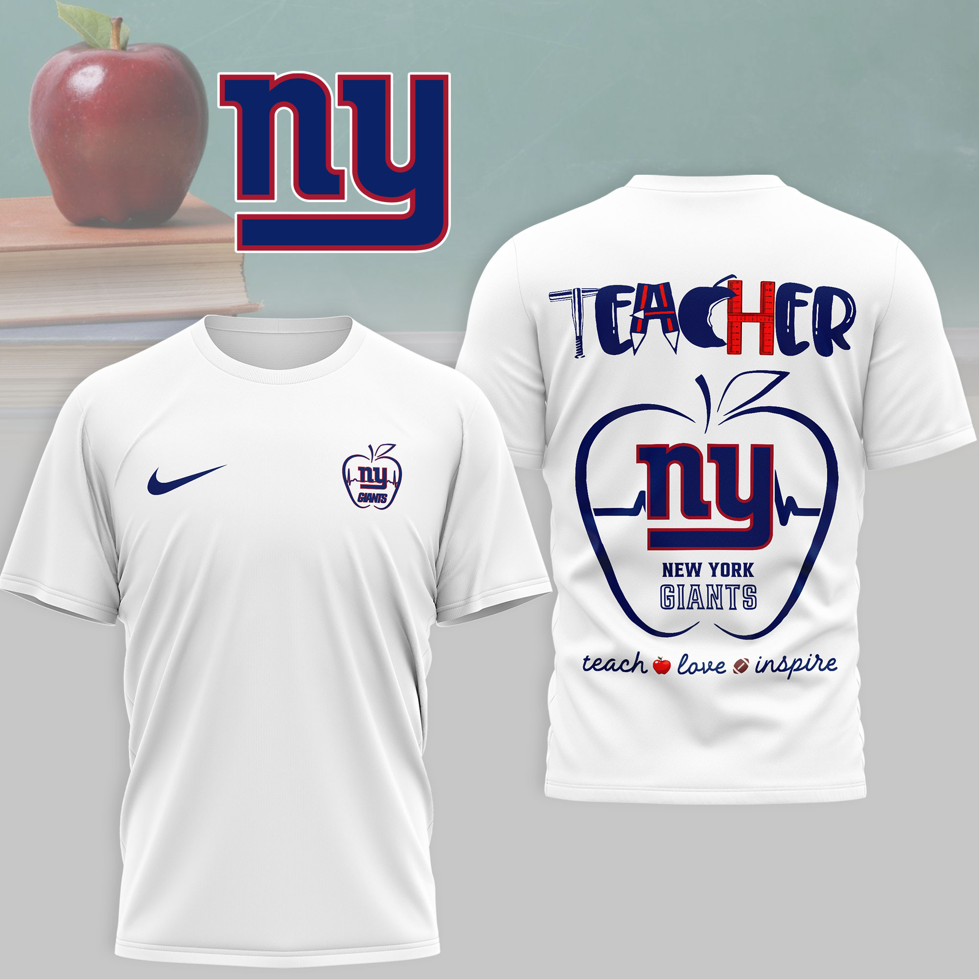 New York Giants | Premium NFL Teacher Game Day 3D Shirt NTH1