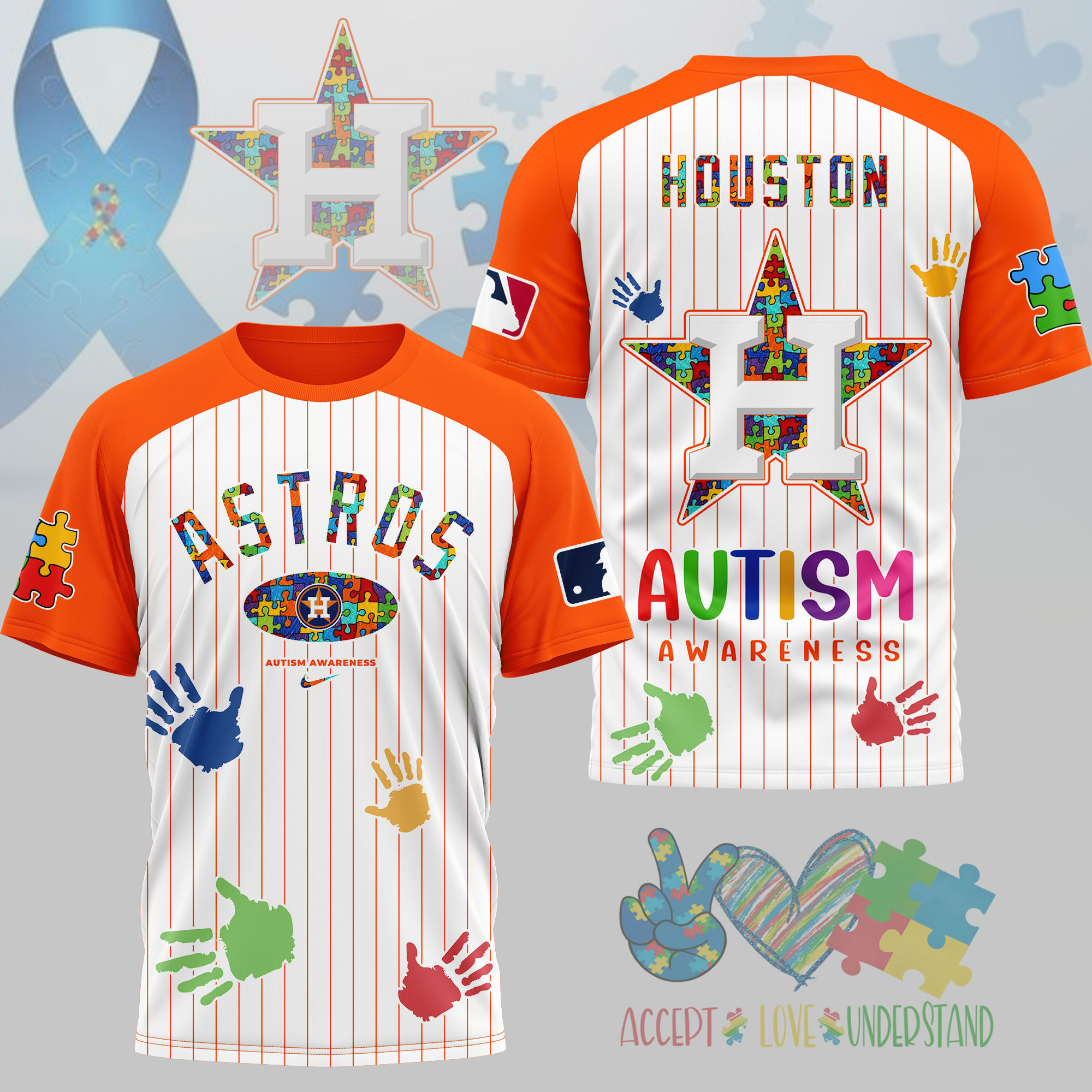 Houston Astros | Premium MLB Autism Support 3D Shirt NY
