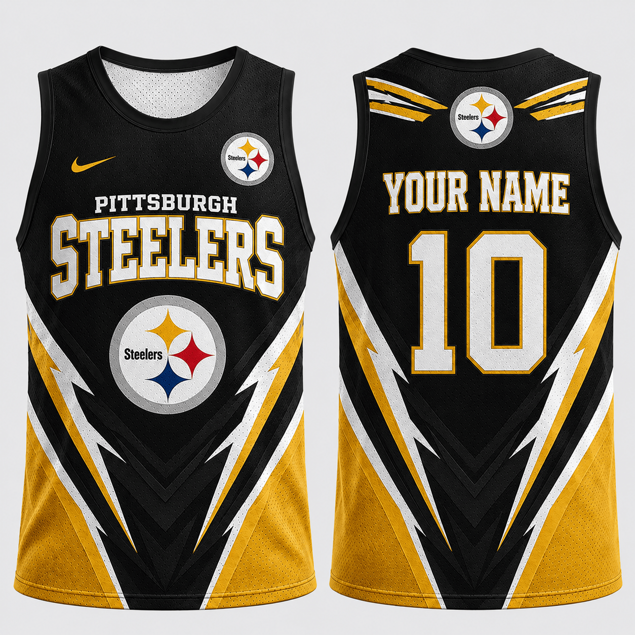 Pittsburgh Steelers | Premium NFL Personalized Name Number Fan Pride Tank Top TD