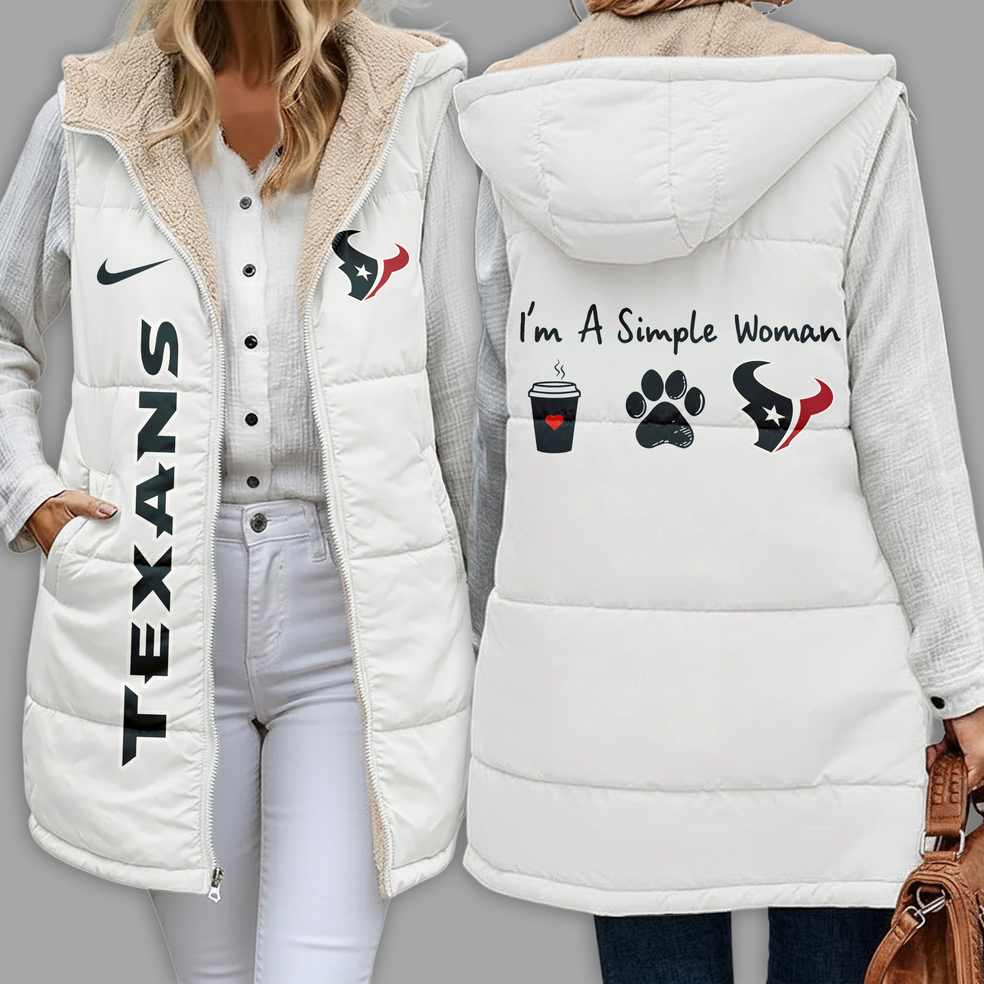 Houston Texans | Premium NFL Simple Girl Quilted Vest TD