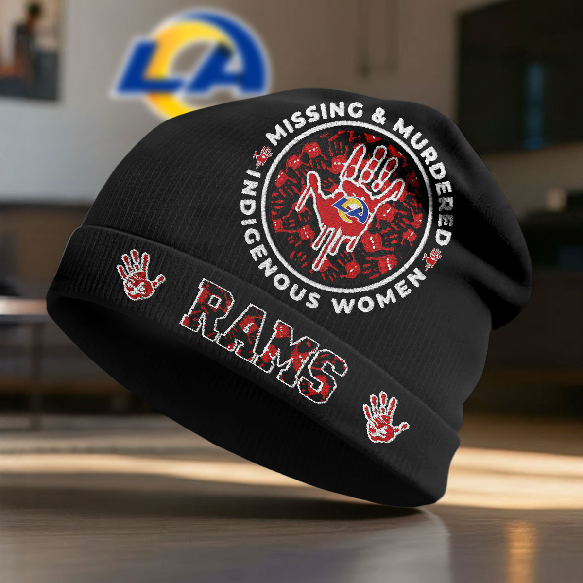 Los Angeles Rams | Premium NFL MMIW Awareness Beanie Hat NY