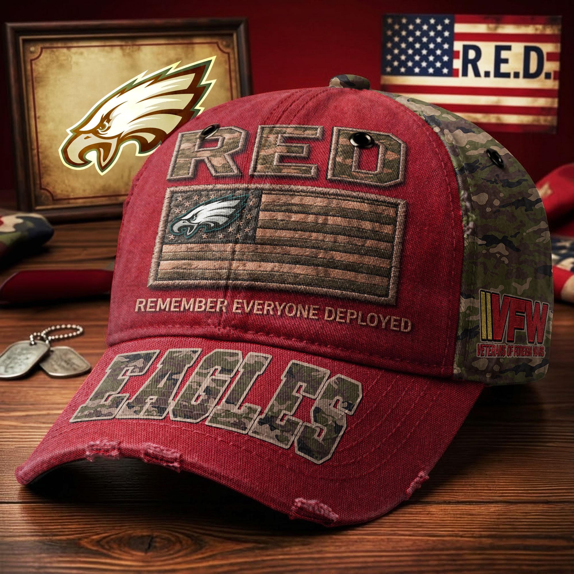Philadelphia Eagles | Premium NFL Remember Everyone Deployed Classic Cap TD