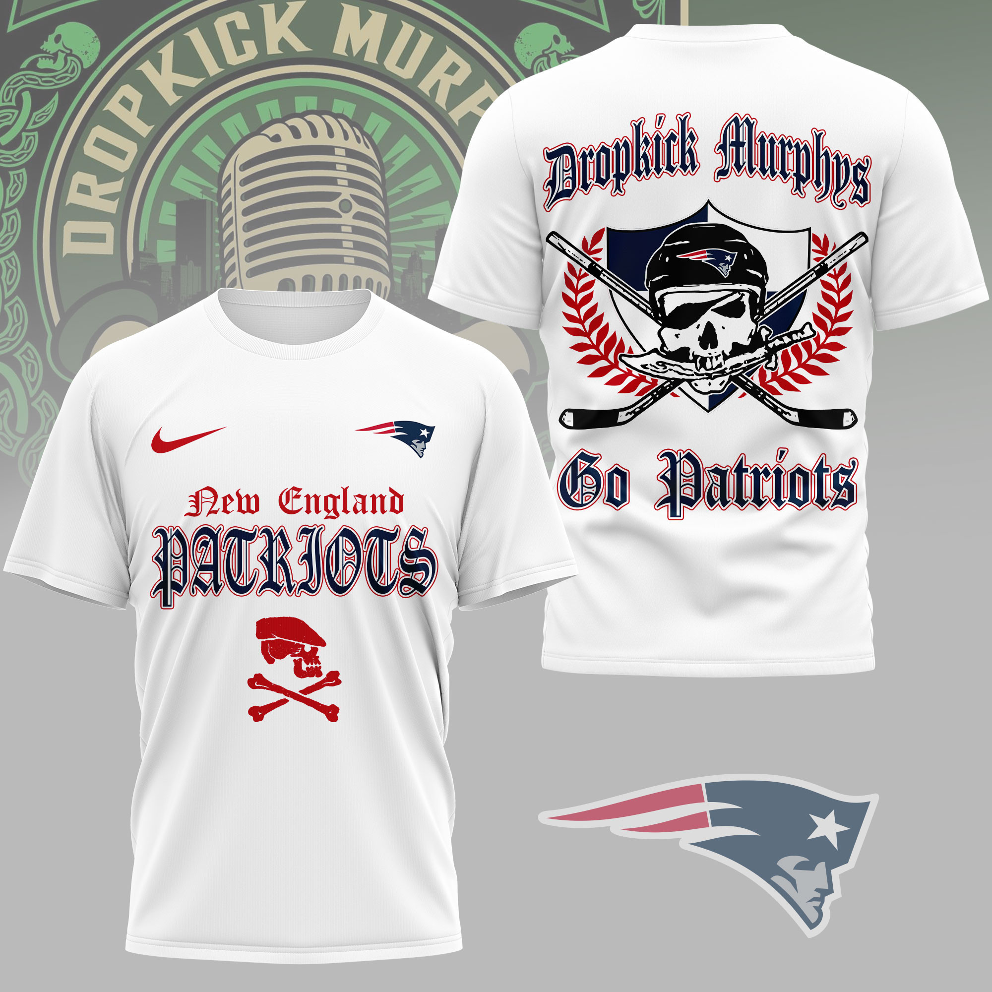 New England Patriots | Premium NFL Dropkick Murphys Fan 3D Shirt NY