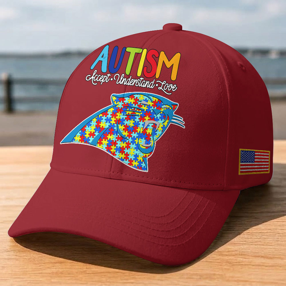 Carolina Panthers | Premium Classic NFL Autism Awareness Puzzle Cap