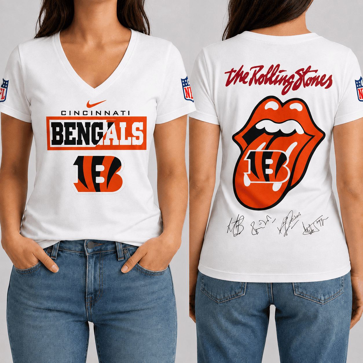 Cincinnati Bengals | Premium NFL Rock 'n' Roll Spirit T-Shirt TD