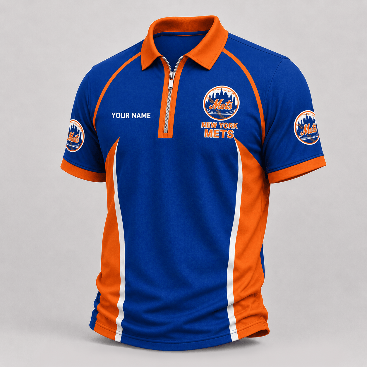 New York Mets | Premium MLB Performance Zipper Polo Shirt