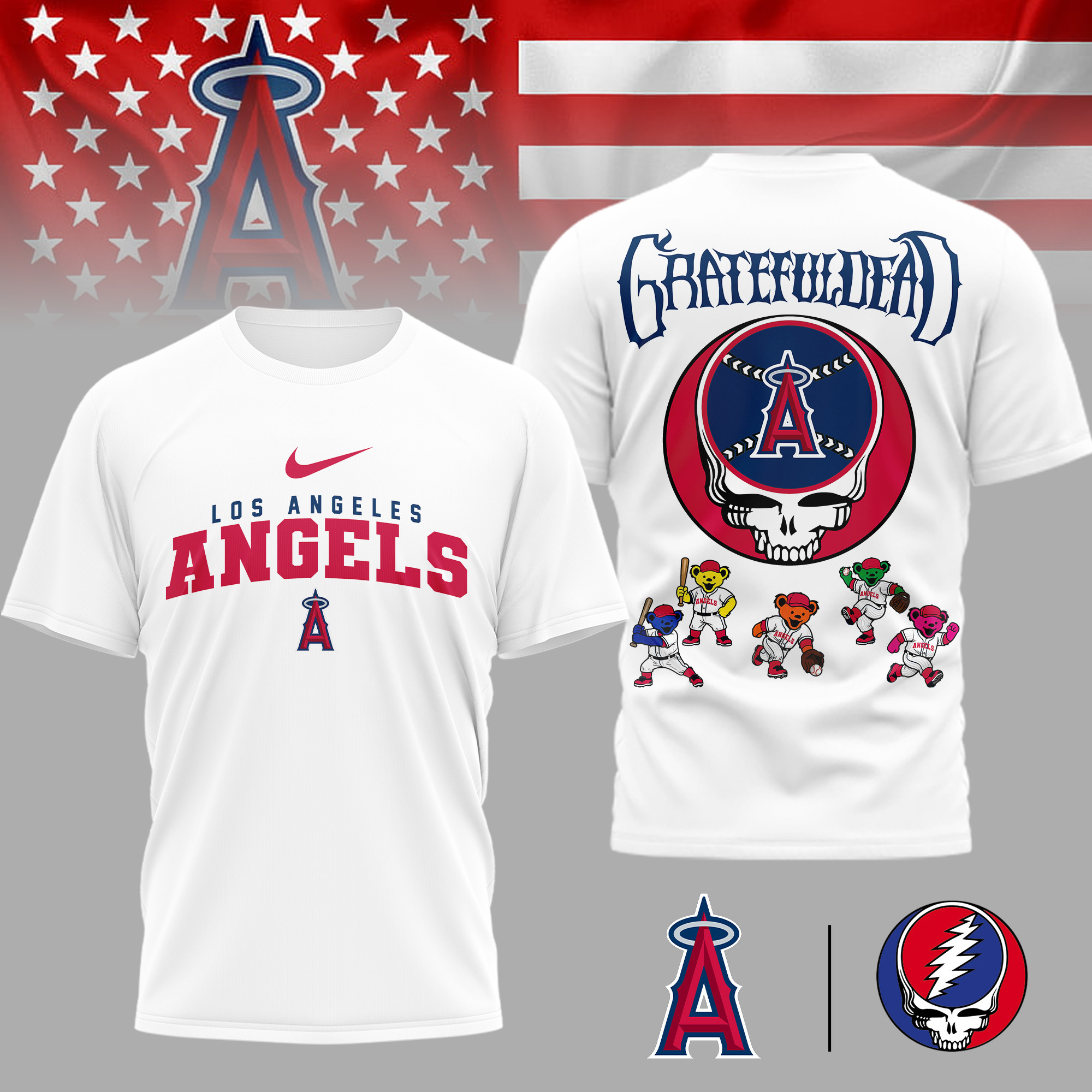 Los Angeles Angels | Premium MLB Deadhead 3D Shirt TD