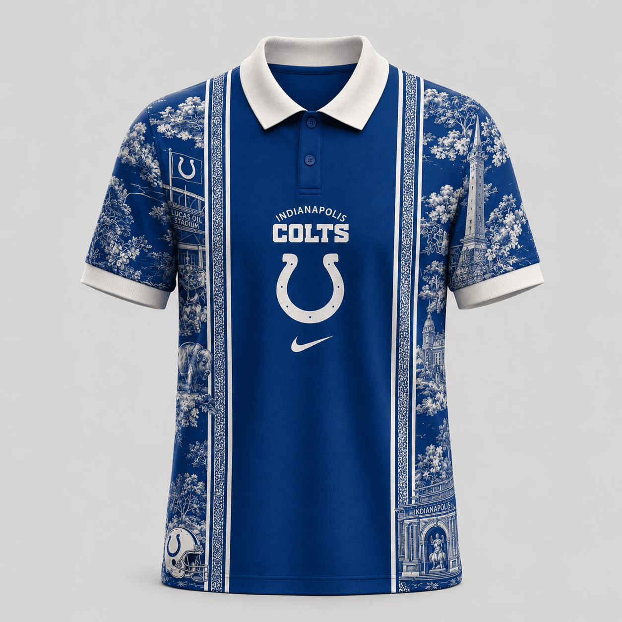 Indianapolis Colts | Premium NFL Heritage Cityscape Polo Shirt for Loyal Fans TD
