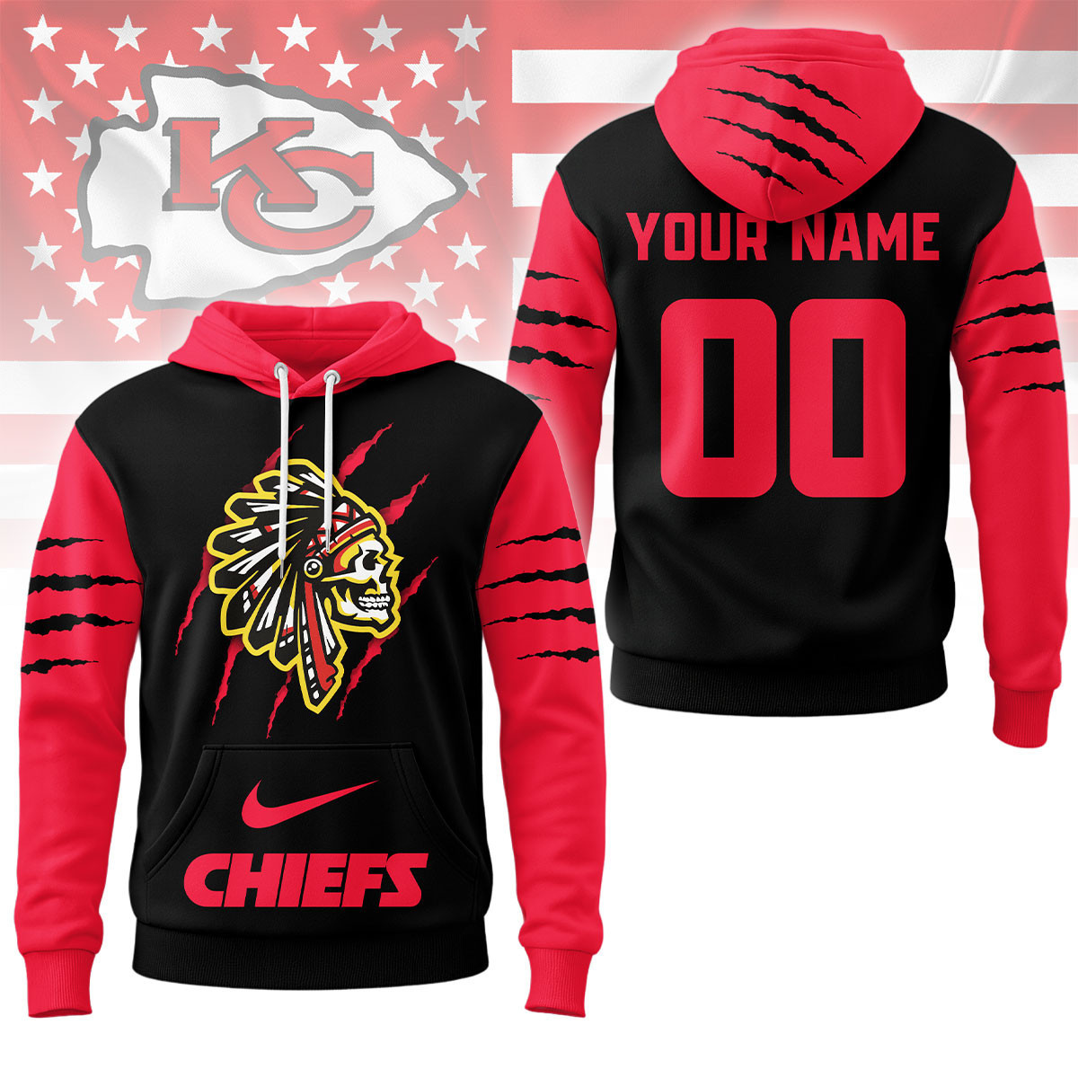 Kansas City Chiefs | Premium NFL Fan Pride Claw Hoodie NY