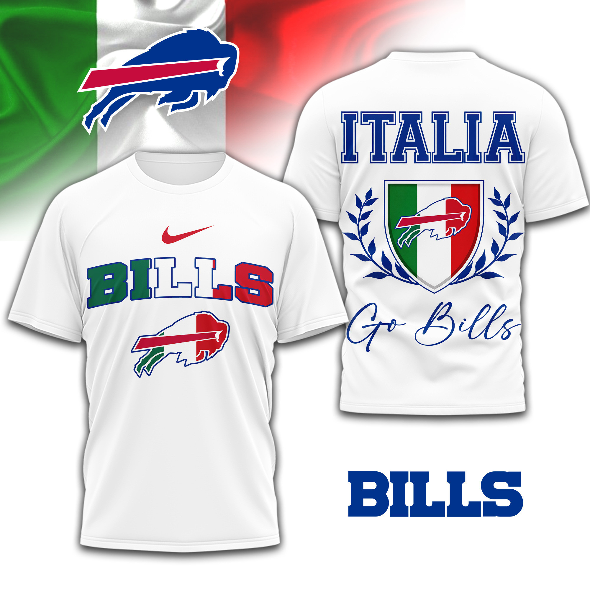 Buffalo Bills | Premium NFL Italia 3D Shirt TD090126