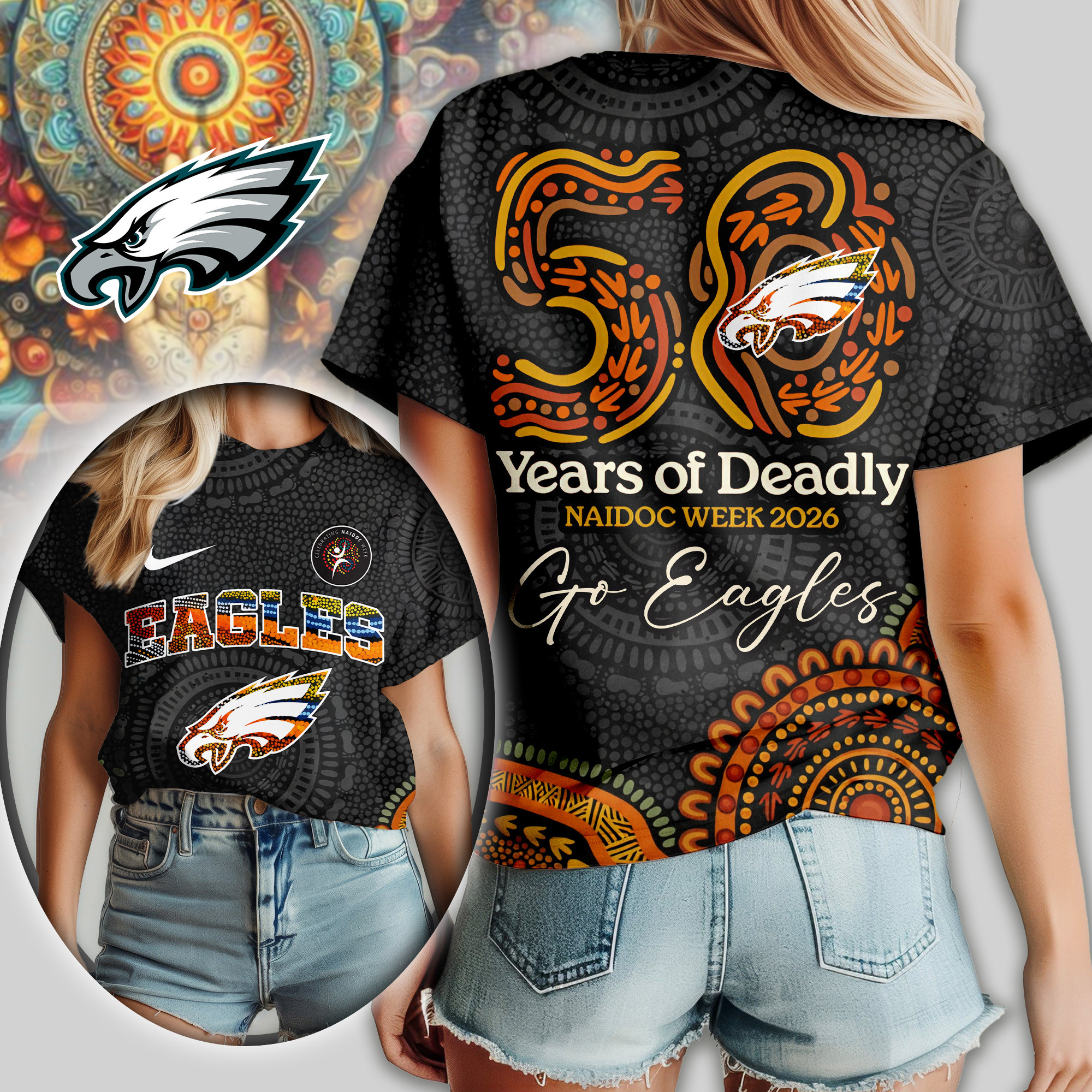 Philadelphia Eagles | Premium NFL Naidoc Week 2026 Women Shirt TD