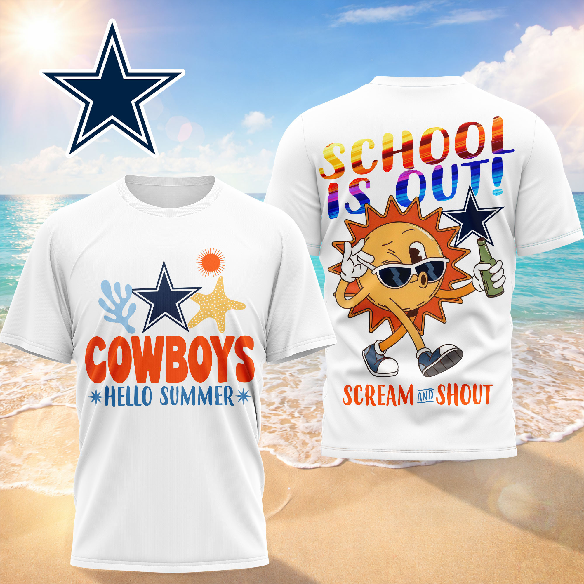 Dallas Cowboys | Premium NFL Hello Summer 3D T-Shirt HY